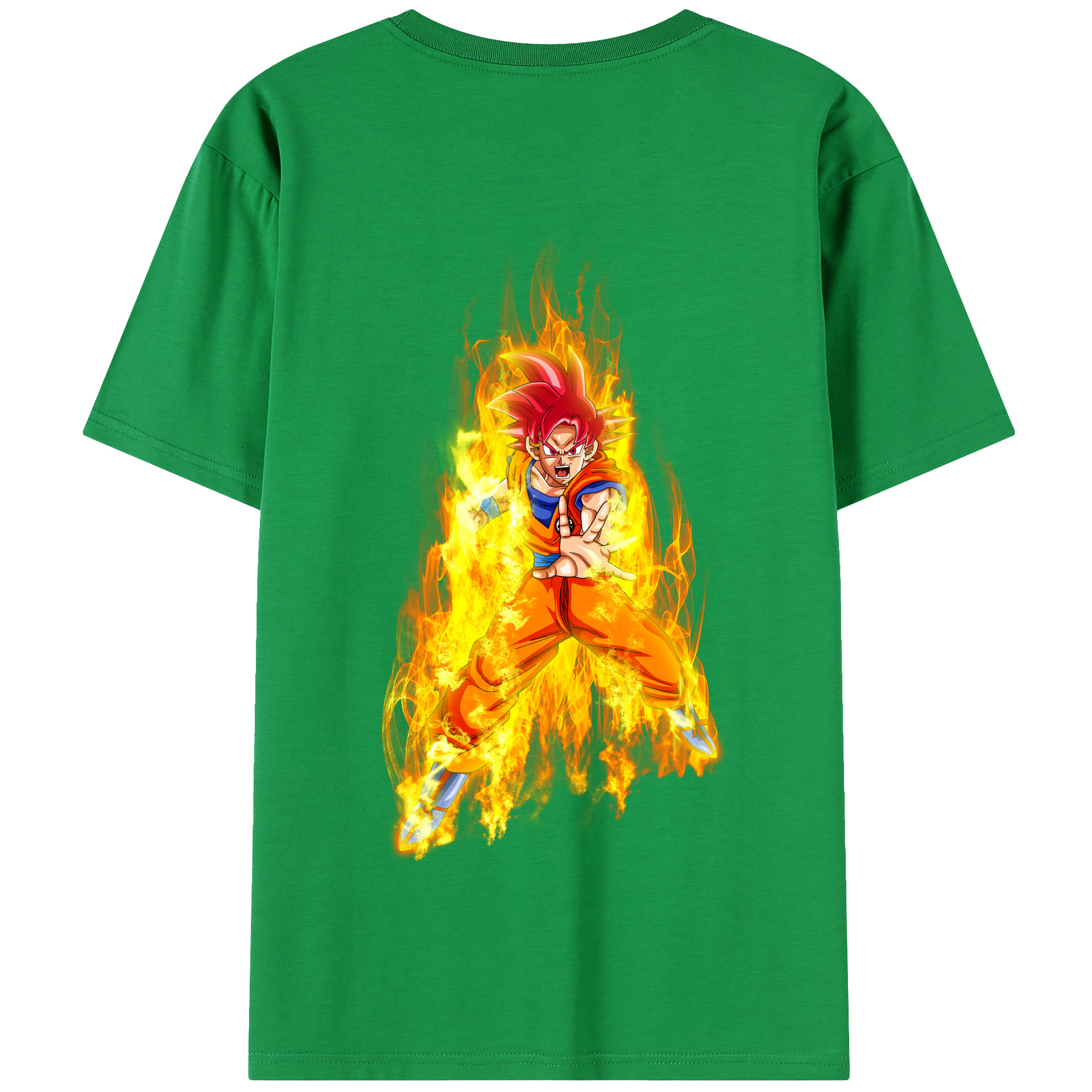 （画像用） ドラゴンボール 孫悟空（そん ごくう）Son Goku カカロット DRAGON BALL Kakarotto 綿100％半袖Tシャツ（背面プリント）