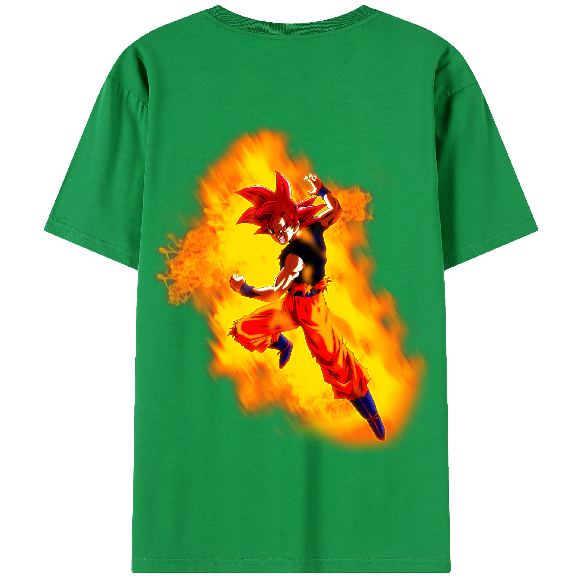（画像用） ドラゴンボール 孫悟空（そん ごくう）Son Goku カカロット DRAGON BALL Kakarotto 綿100％半袖Tシャツ（背面プリント）