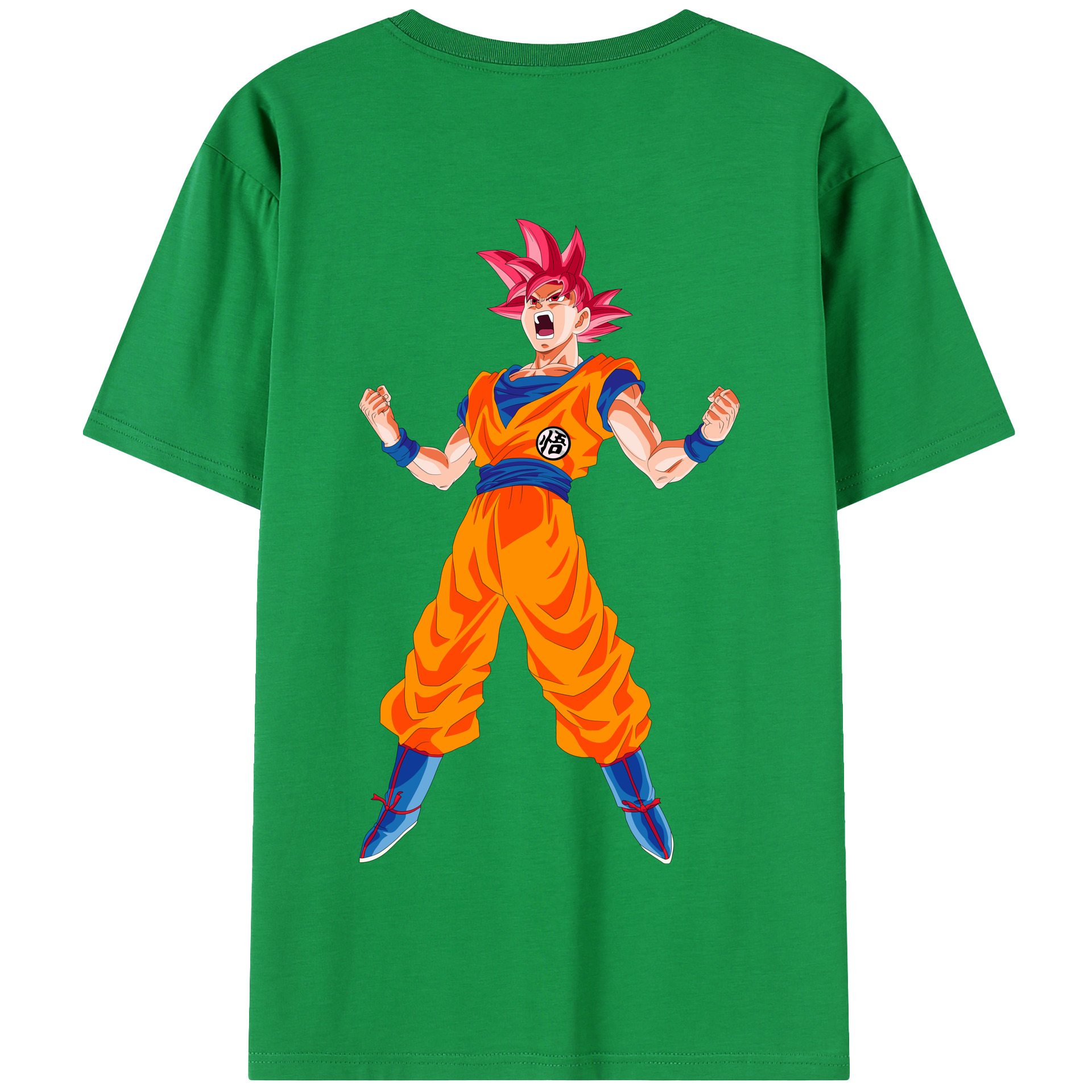 （画像用） ドラゴンボール 孫悟空（そん ごくう）Son Goku カカロット DRAGON BALL Kakarotto 綿100％半袖Tシャツ（背面プリント）