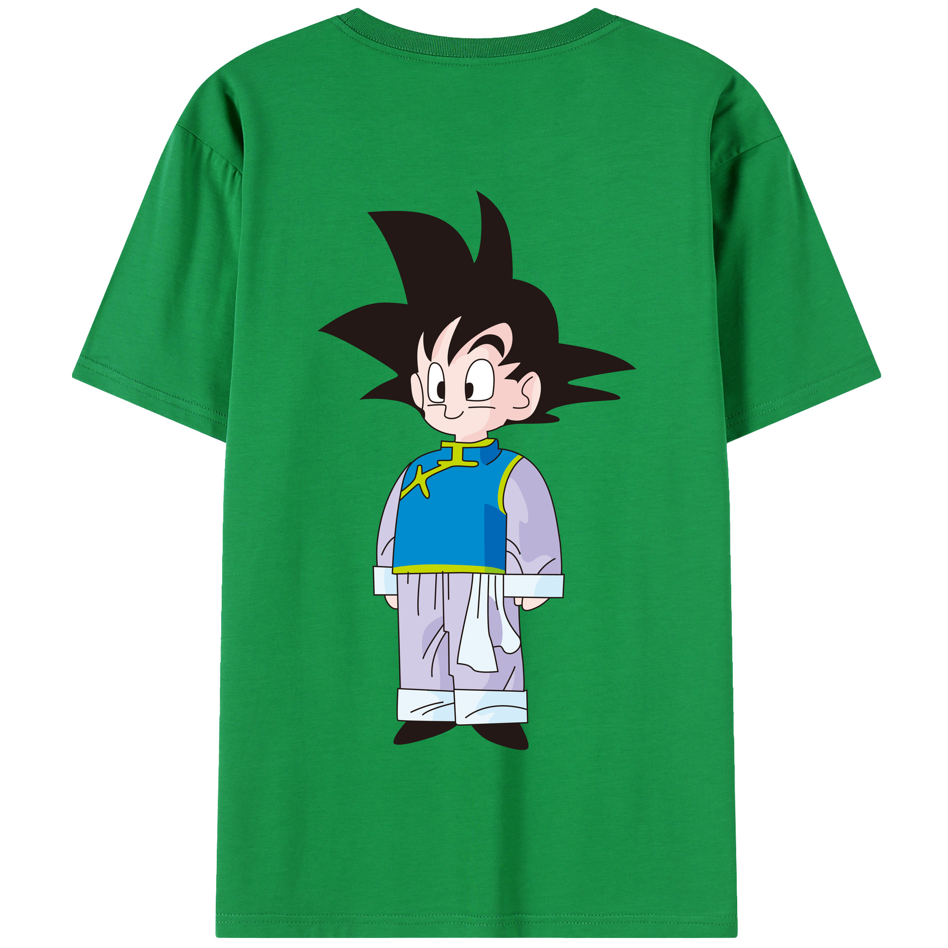 （画像用） ドラゴンボール 孫悟空（そん ごくう）Son Goku カカロット DRAGON BALL Kakarotto 綿100％半袖Tシャツ（背面プリント）