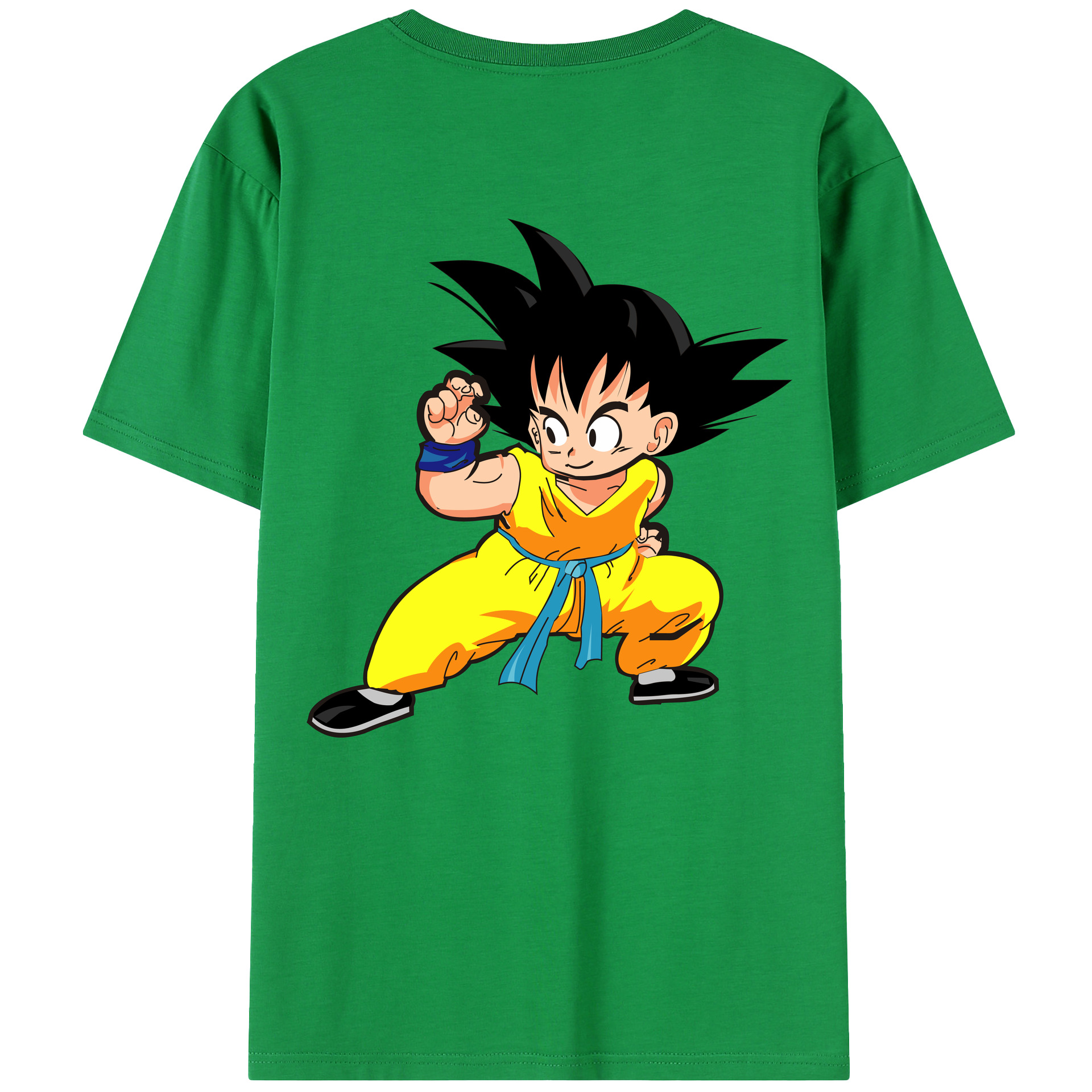 （画像用） ドラゴンボール 孫悟空（そん ごくう）Son Goku カカロット DRAGON BALL Kakarotto 綿100％半袖Tシャツ（背面プリント）