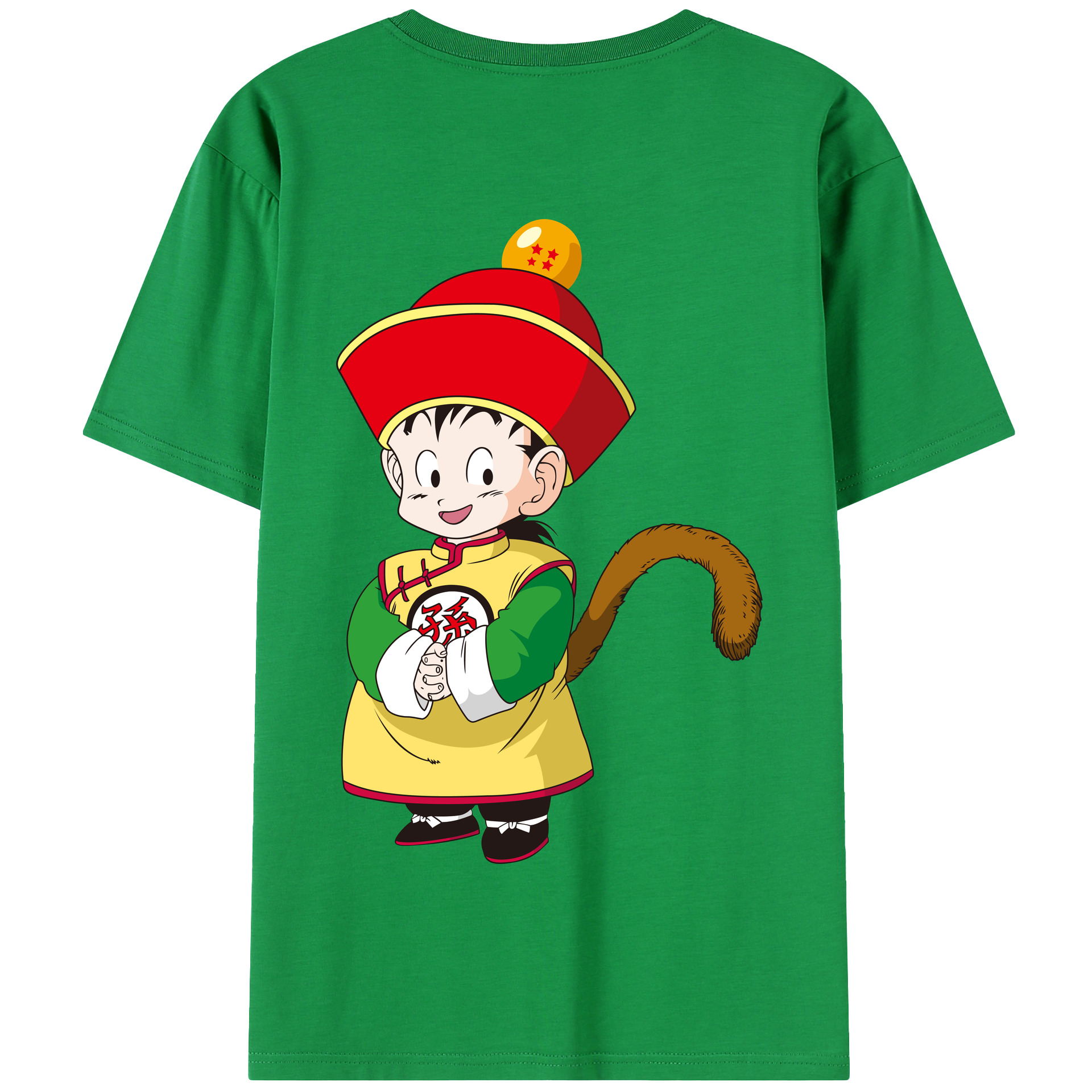 （画像用） ドラゴンボール 孫悟空（そん ごくう）Son Goku カカロット DRAGON BALL Kakarotto 綿100％半袖Tシャツ（背面プリント）