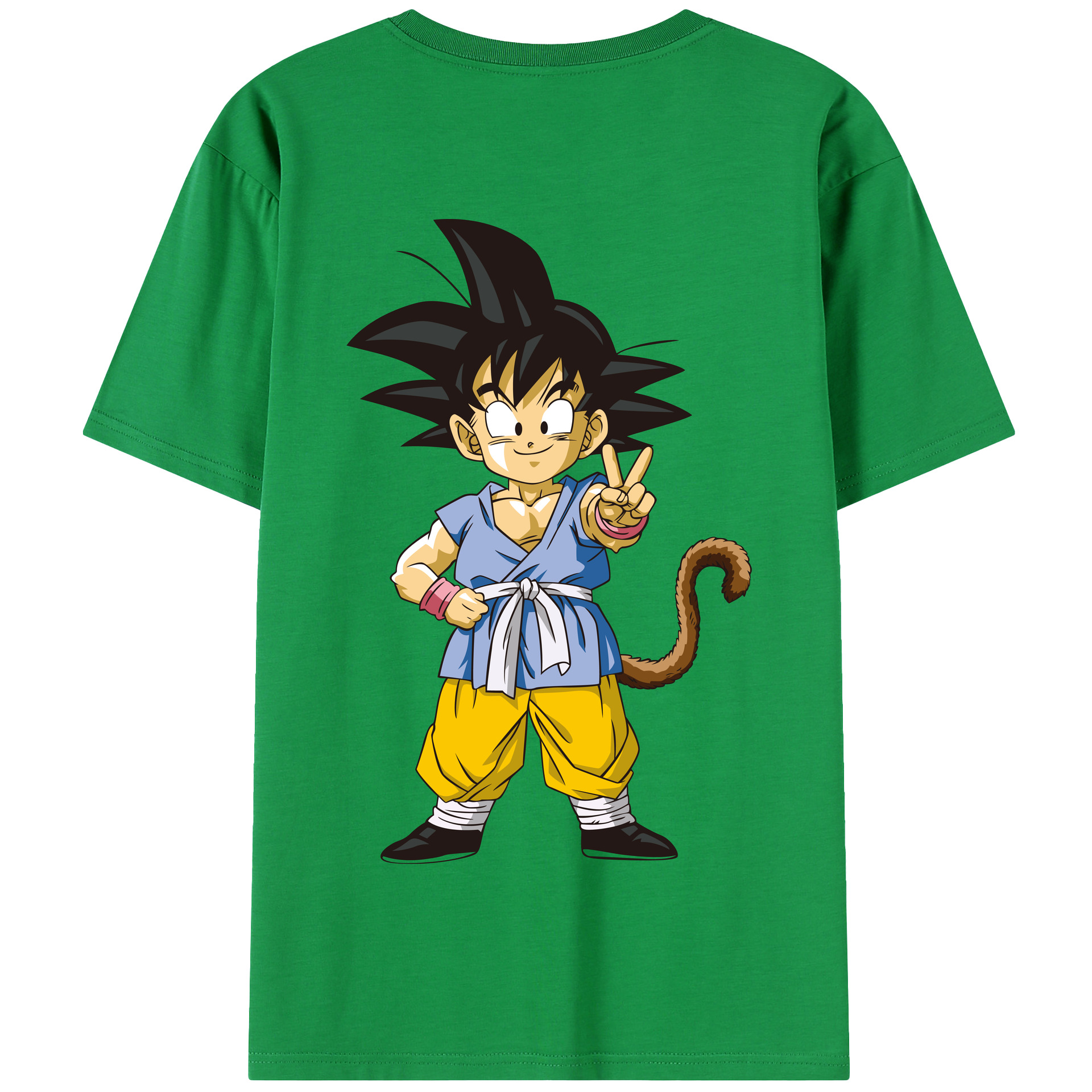 （画像用） ドラゴンボール 孫悟空（そん ごくう）Son Goku カカロット DRAGON BALL Kakarotto 綿100％半袖Tシャツ（背面プリント）