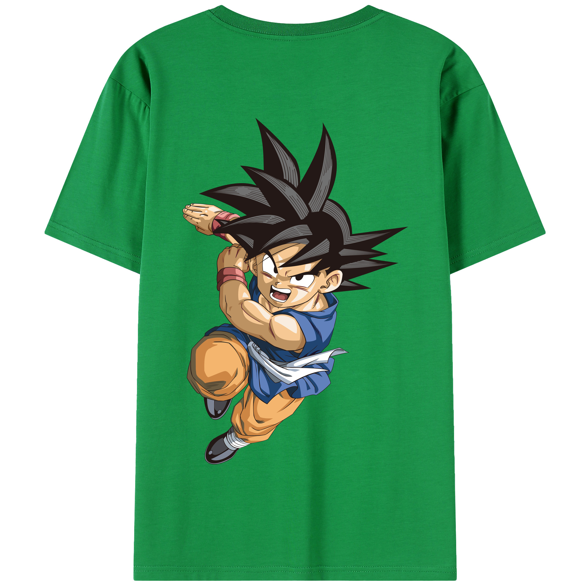 （画像用） ドラゴンボール 孫悟空（そん ごくう）Son Goku カカロット DRAGON BALL Kakarotto 綿100％半袖Tシャツ（背面プリント）
