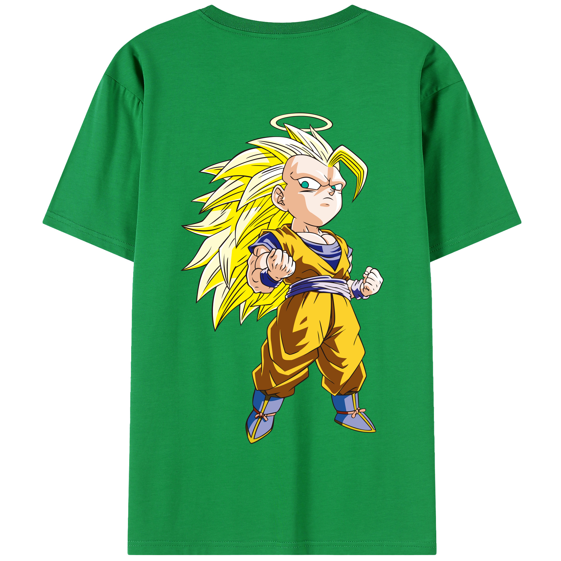 （画像用） ドラゴンボール 孫悟空（そん ごくう）Son Goku カカロット DRAGON BALL Kakarotto 綿100％半袖Tシャツ（背面プリント）