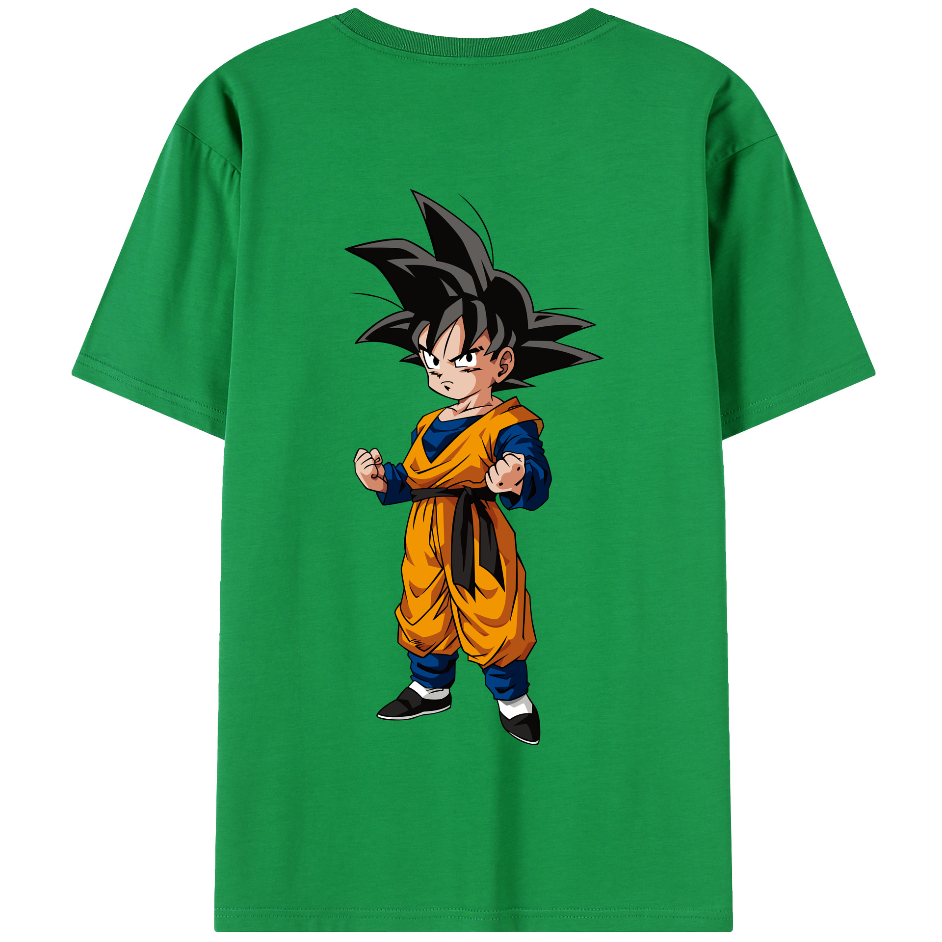 （画像用） ドラゴンボール 孫悟空（そん ごくう）Son Goku カカロット DRAGON BALL Kakarotto 綿100％半袖Tシャツ（背面プリント）