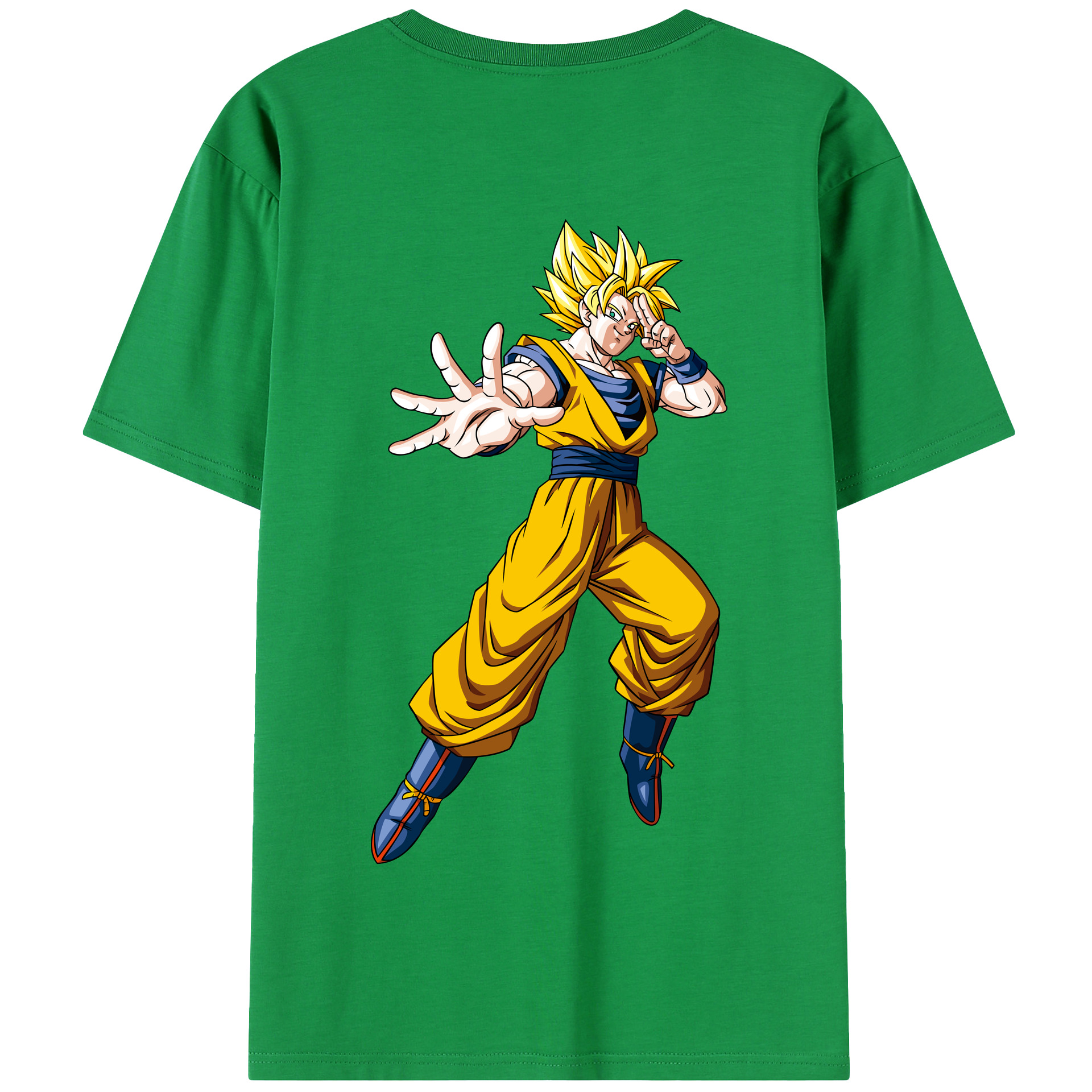 （画像用） ドラゴンボール 孫悟空（そん ごくう）Son Goku カカロット DRAGON BALL Kakarotto 綿100％半袖Tシャツ（背面プリント）