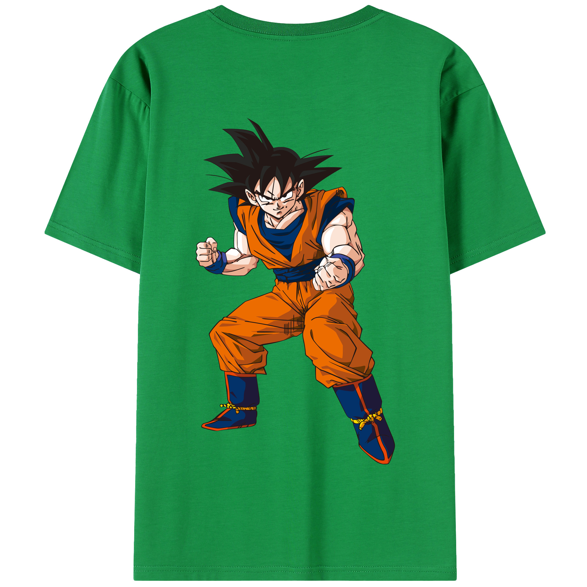 （画像用） ドラゴンボール 孫悟空（そん ごくう）Son Goku カカロット DRAGON BALL Kakarotto 綿100％半袖Tシャツ（背面プリント）