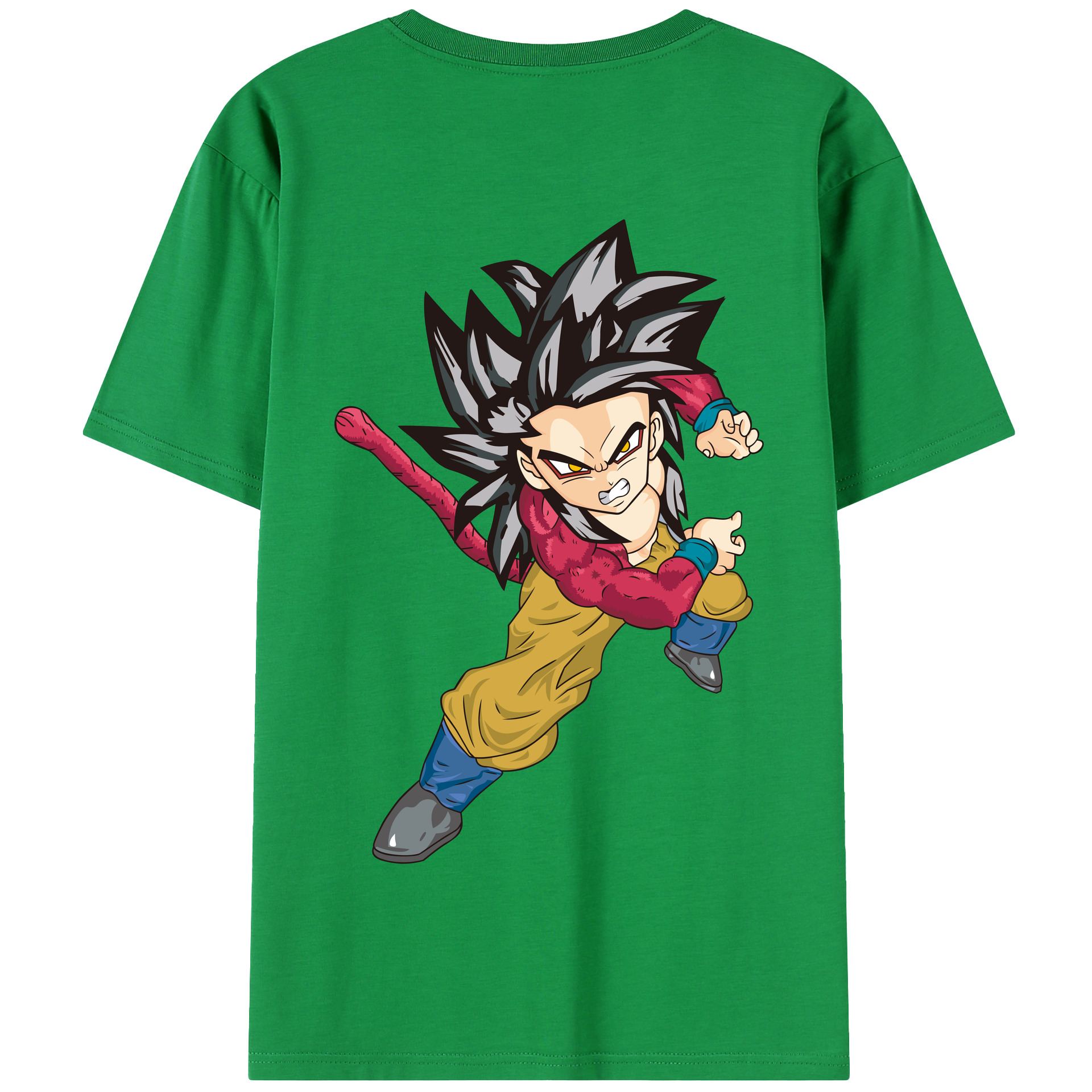 （画像用） ドラゴンボール 孫悟空（そん ごくう）Son Goku カカロット DRAGON BALL Kakarotto 綿100％半袖Tシャツ（背面プリント）