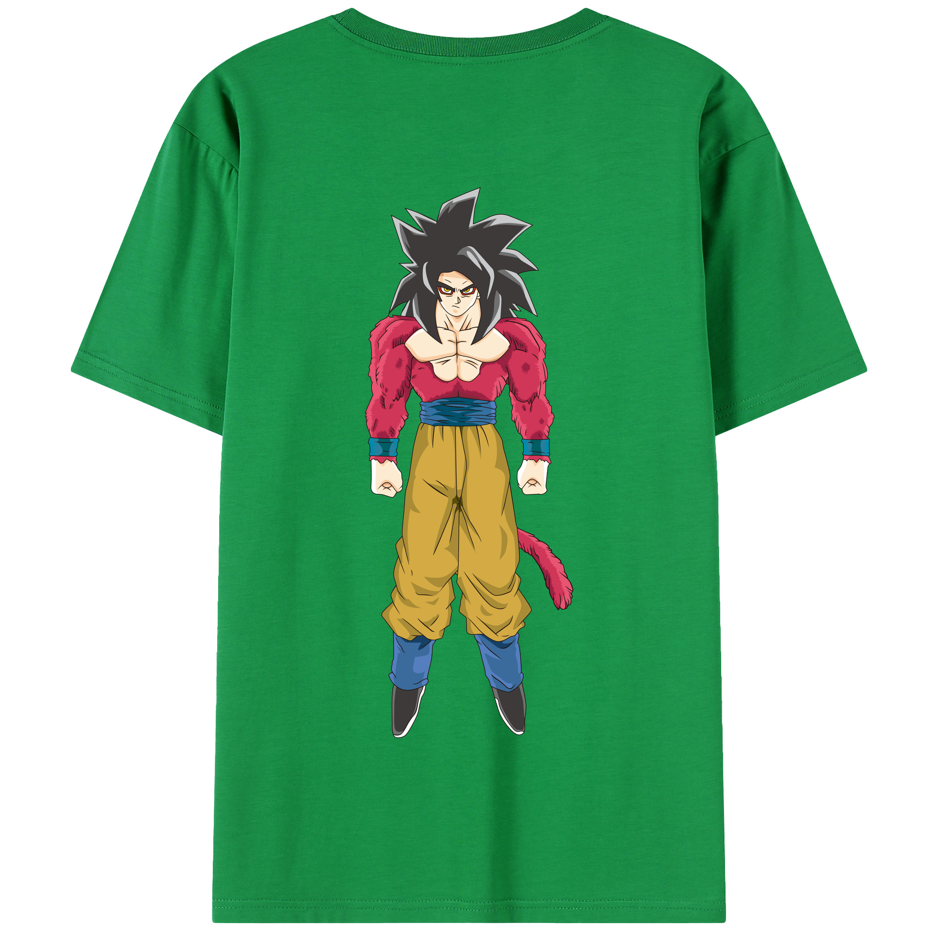 （画像用） ドラゴンボール 孫悟空（そん ごくう）Son Goku カカロット DRAGON BALL Kakarotto 綿100％半袖Tシャツ（背面プリント）