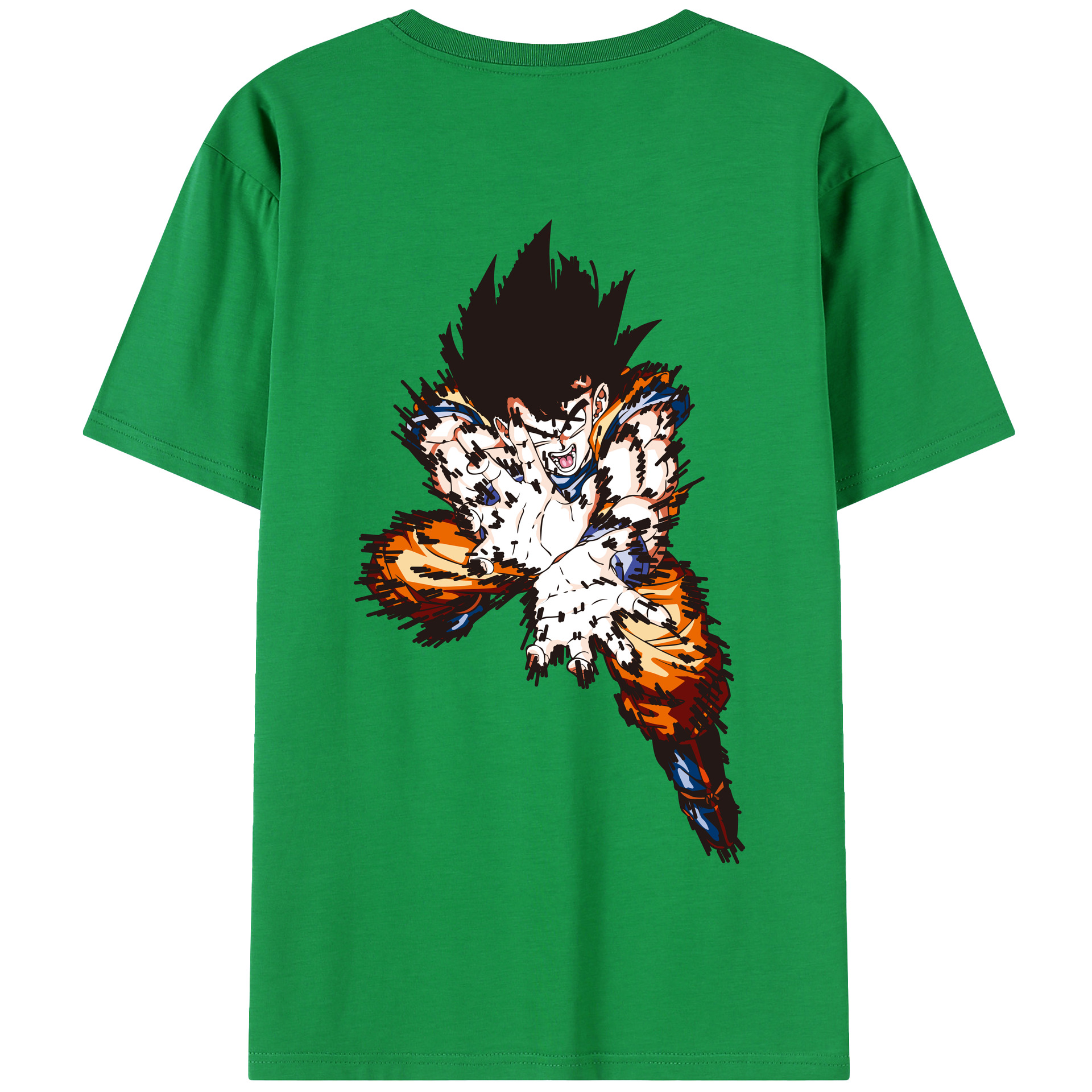 （画像用） ドラゴンボール 孫悟空（そん ごくう）Son Goku カカロット DRAGON BALL Kakarotto 綿100％半袖Tシャツ（背面プリント）