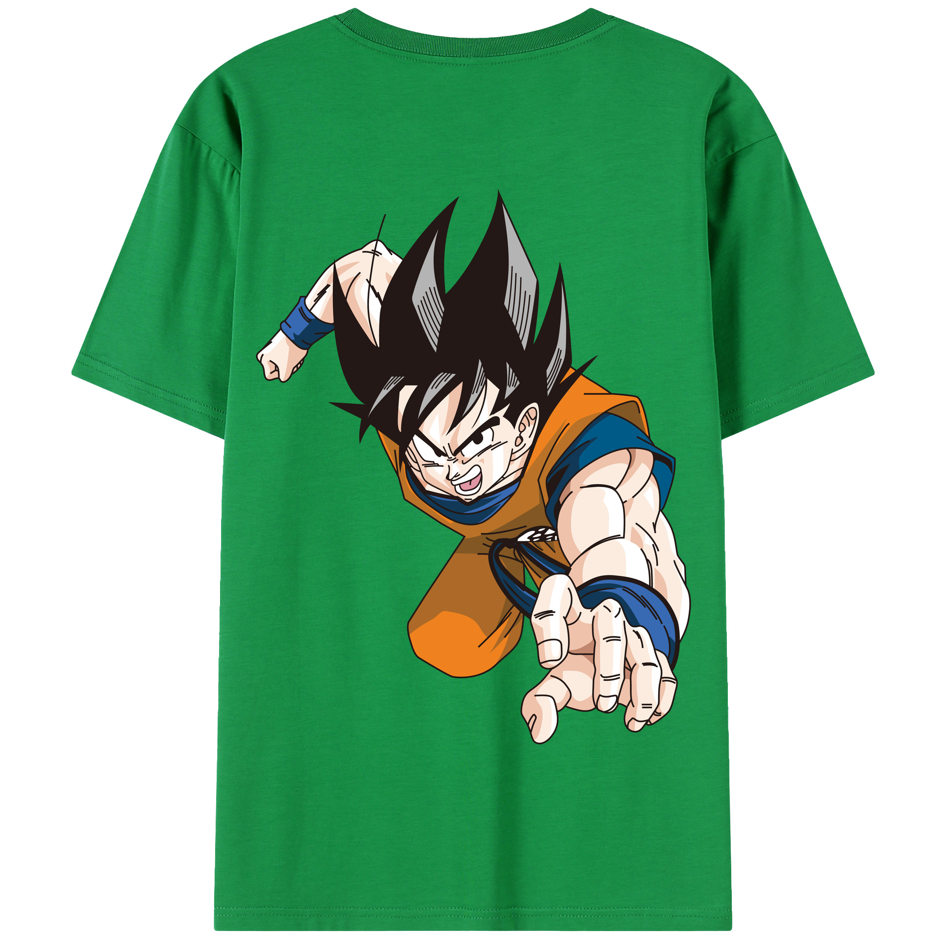 （画像用） ドラゴンボール 孫悟空（そん ごくう）Son Goku カカロット DRAGON BALL Kakarotto 綿100％半袖Tシャツ（背面プリント）