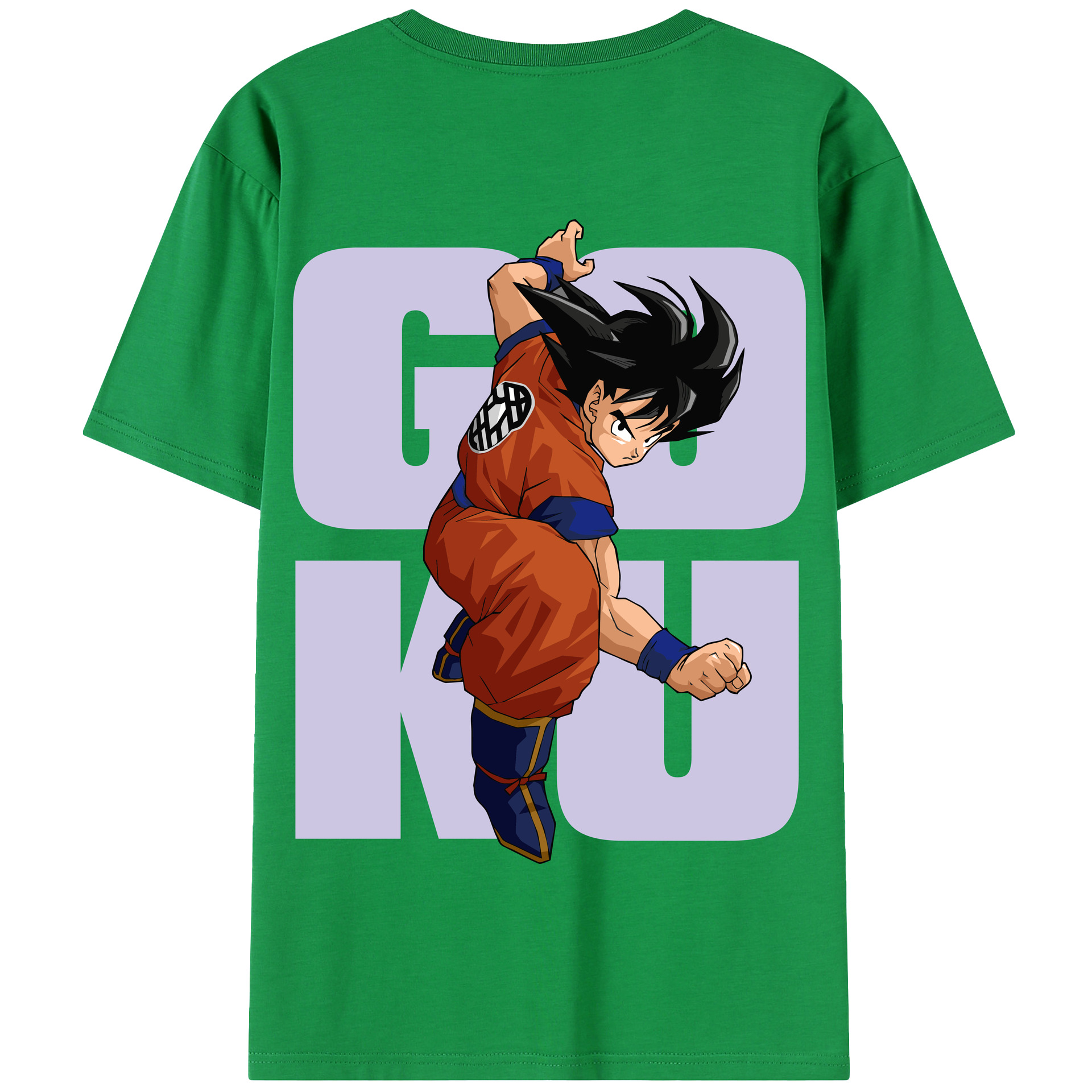 （画像用） ドラゴンボール 孫悟空（そん ごくう）Son Goku カカロット DRAGON BALL Kakarotto 綿100％半袖Tシャツ（背面プリント）
