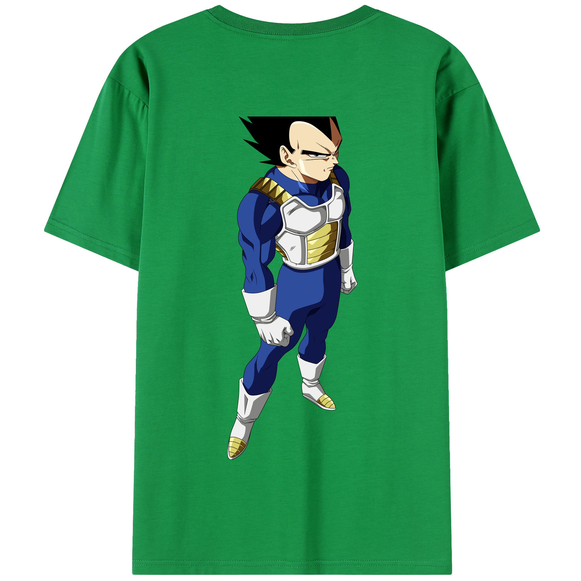 （画像用） ドラゴンボール ベジータ四世（Bejīta Yonsei）DRAGON BALL Vegeta IV 綿100％半袖Tシャツ（背面プリント）