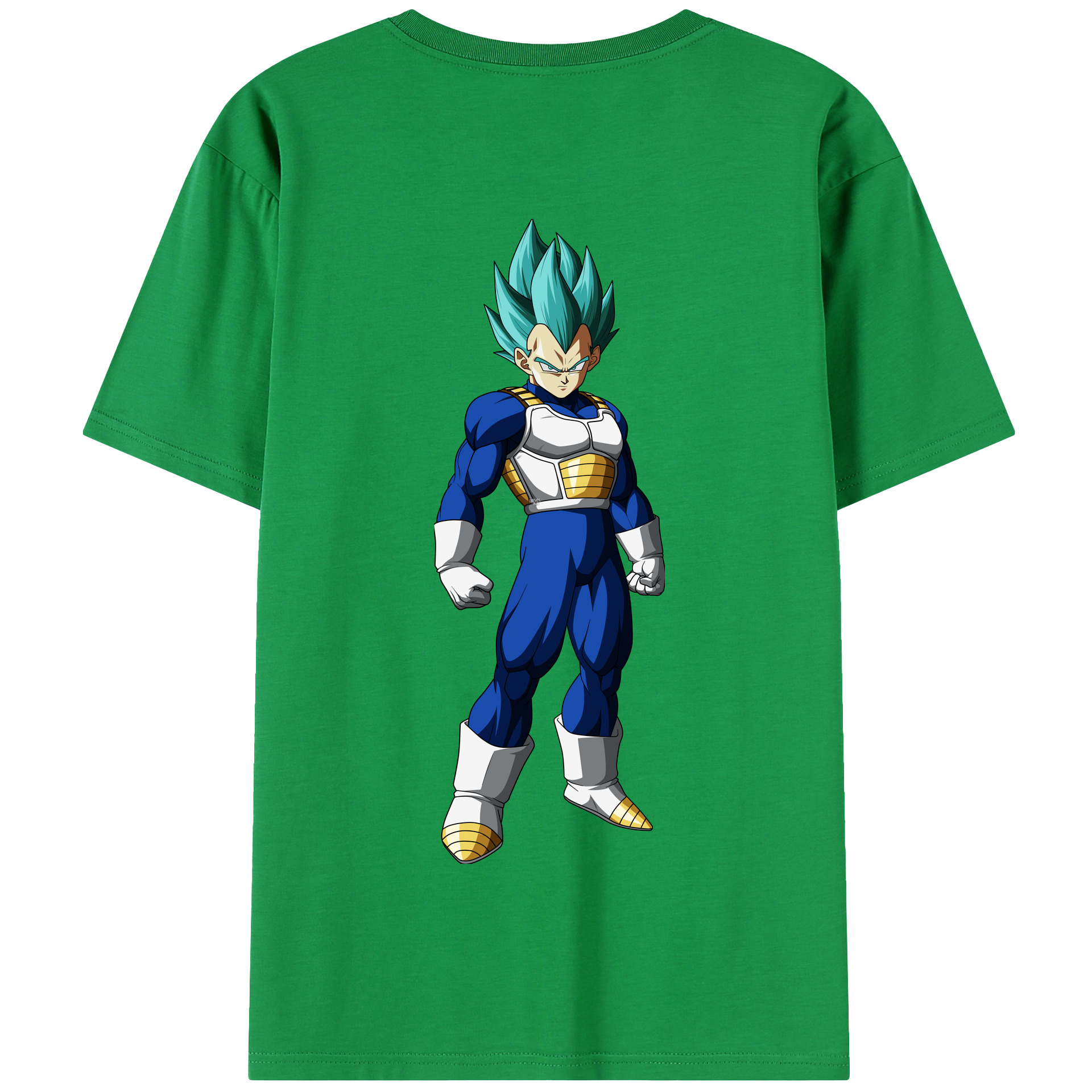 （画像用） ドラゴンボール ベジータ四世（Bejīta Yonsei）DRAGON BALL Vegeta IV 綿100％半袖Tシャツ（背面プリント）
