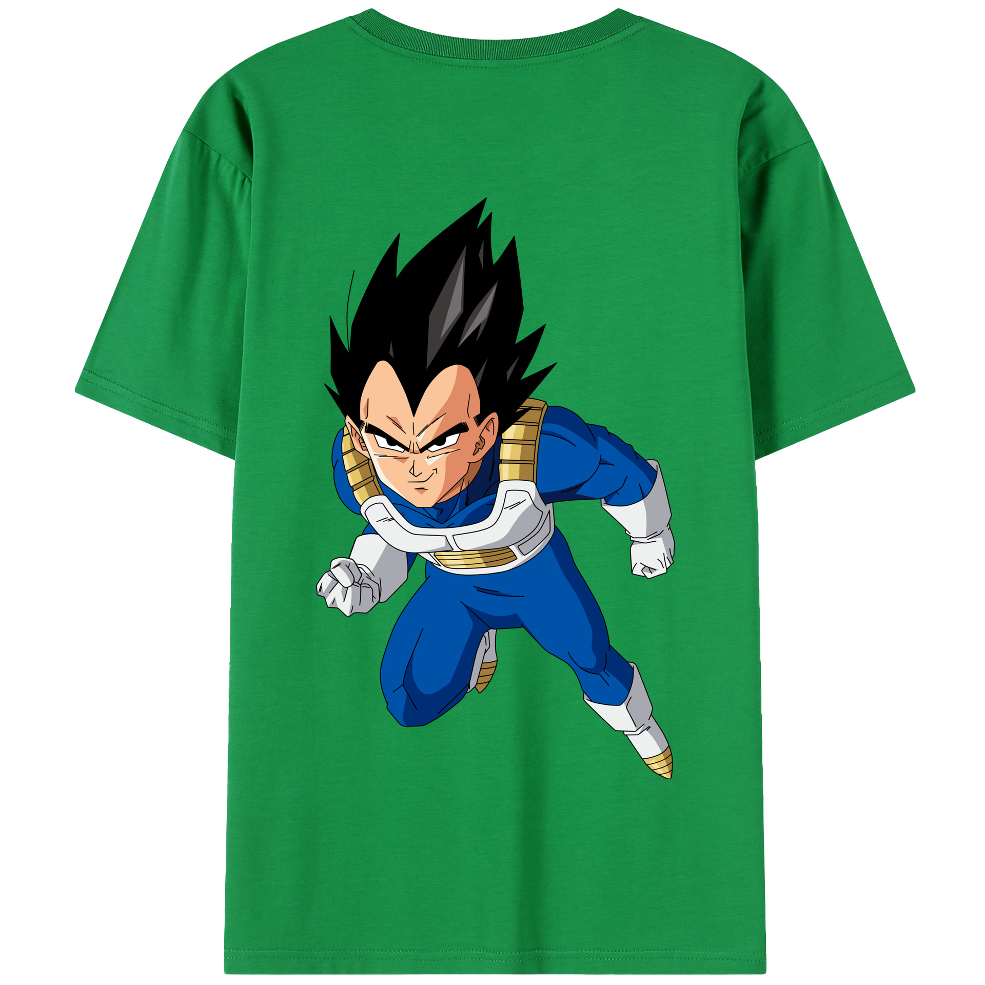 （画像用） ドラゴンボール ベジータ四世（Bejīta Yonsei）DRAGON BALL Vegeta IV 綿100％半袖Tシャツ（背面プリント）
