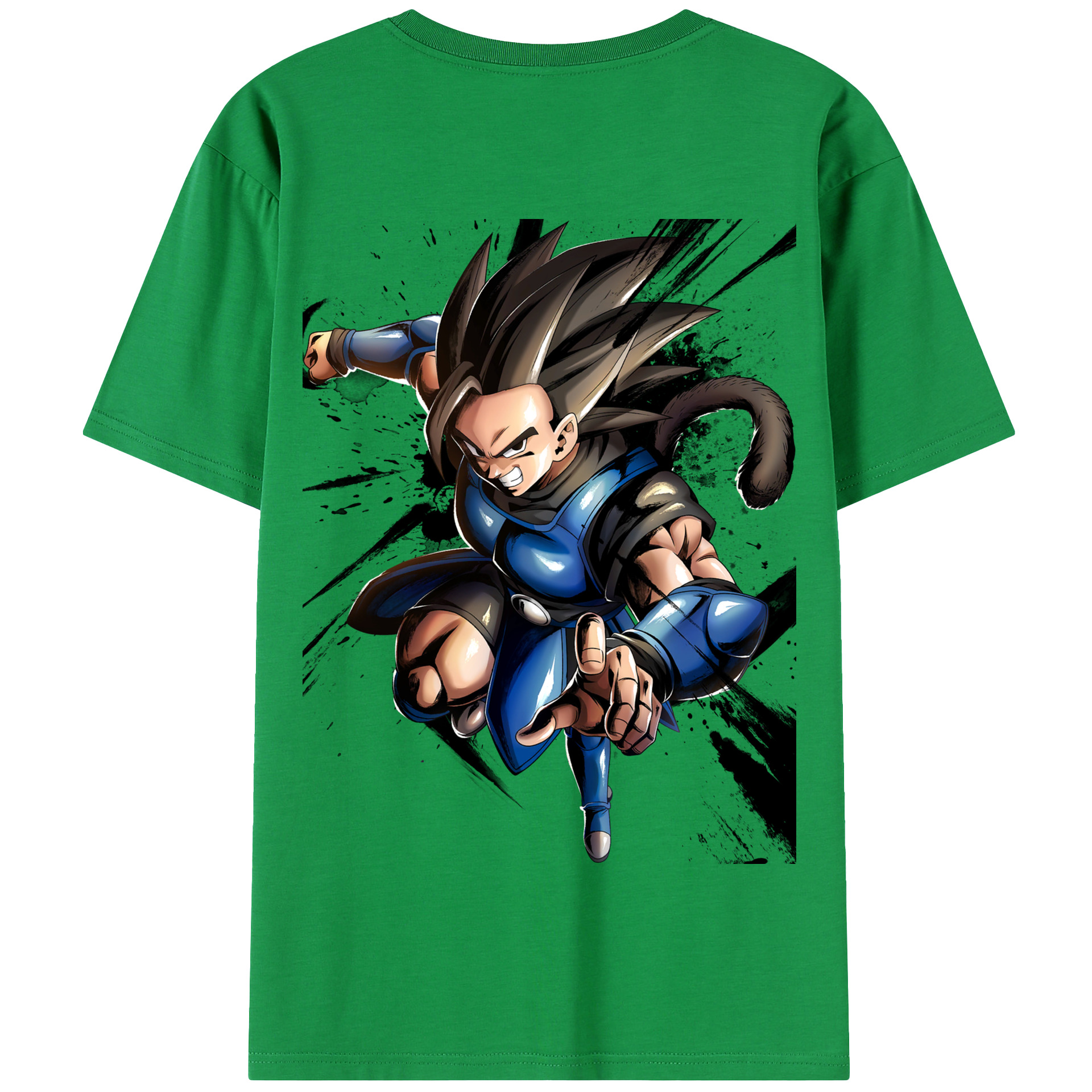 （画像用） ドラゴンボール ベジータ四世（Bejīta Yonsei）DRAGON BALL Vegeta IV 綿100％半袖Tシャツ（背面プリント）