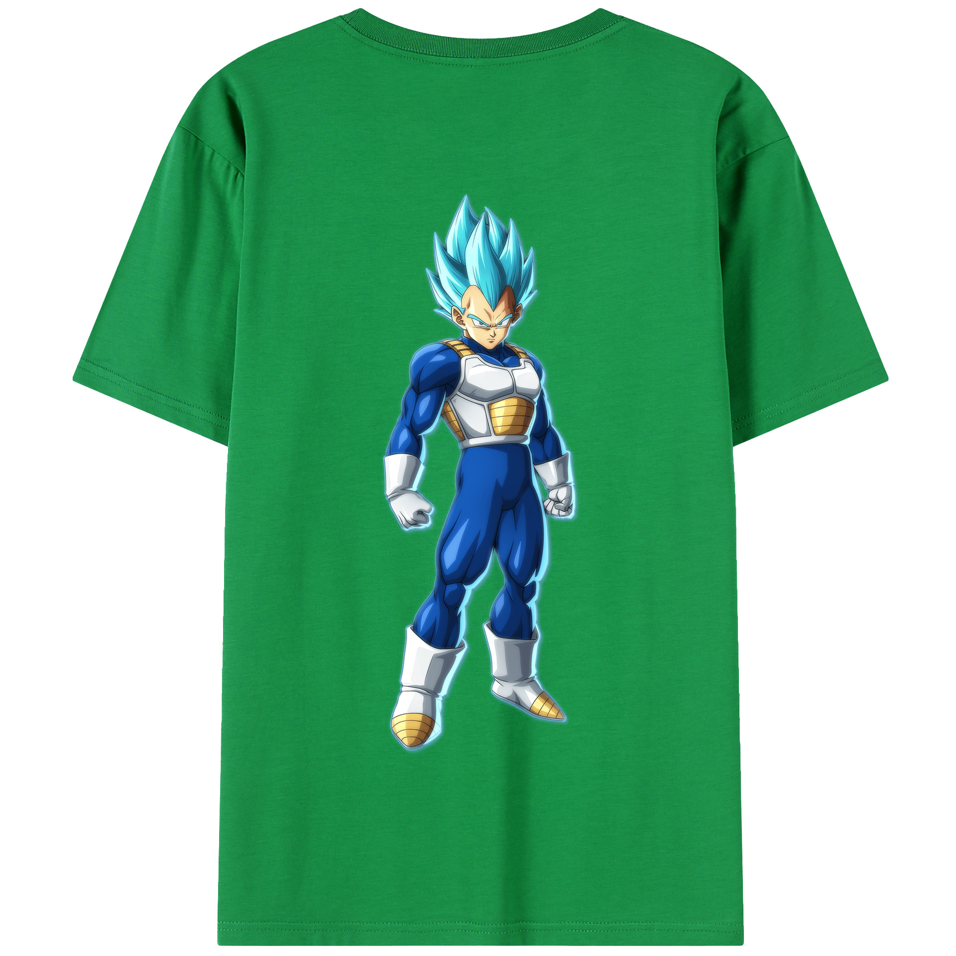 （画像用） ドラゴンボール ベジータ四世（Bejīta Yonsei）DRAGON BALL Vegeta IV 綿100％半袖Tシャツ（背面プリント）