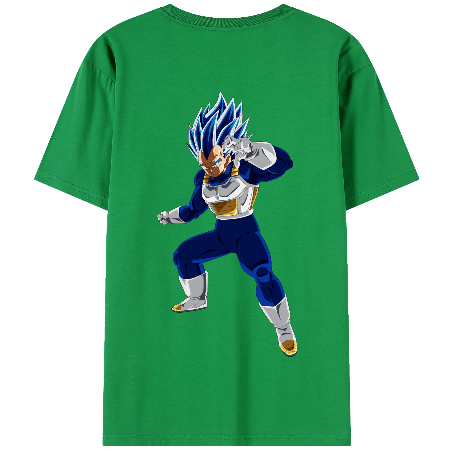 （画像用） ドラゴンボール ベジータ四世（Bejīta Yonsei）DRAGON BALL Vegeta IV 綿100％半袖Tシャツ（背面プリント）