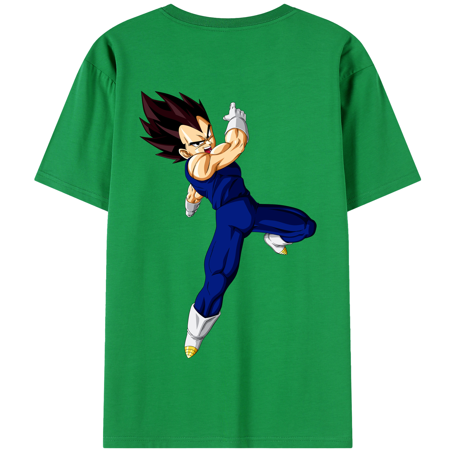 （画像用） ドラゴンボール ベジータ四世（Bejīta Yonsei）DRAGON BALL Vegeta IV 綿100％半袖Tシャツ（背面プリント）