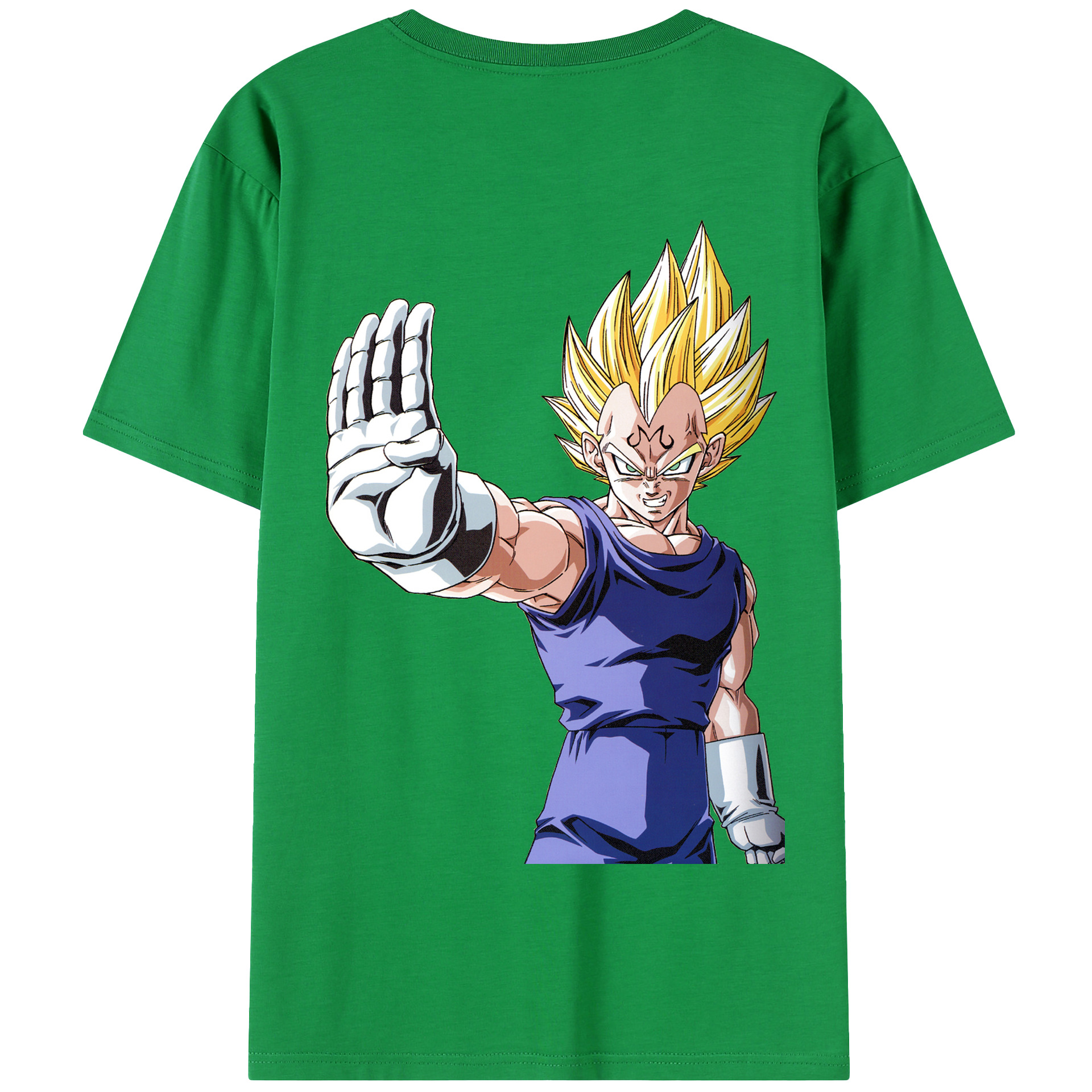 （画像用） ドラゴンボール ベジータ四世（Bejīta Yonsei）DRAGON BALL Vegeta IV 綿100％半袖Tシャツ（背面プリント）