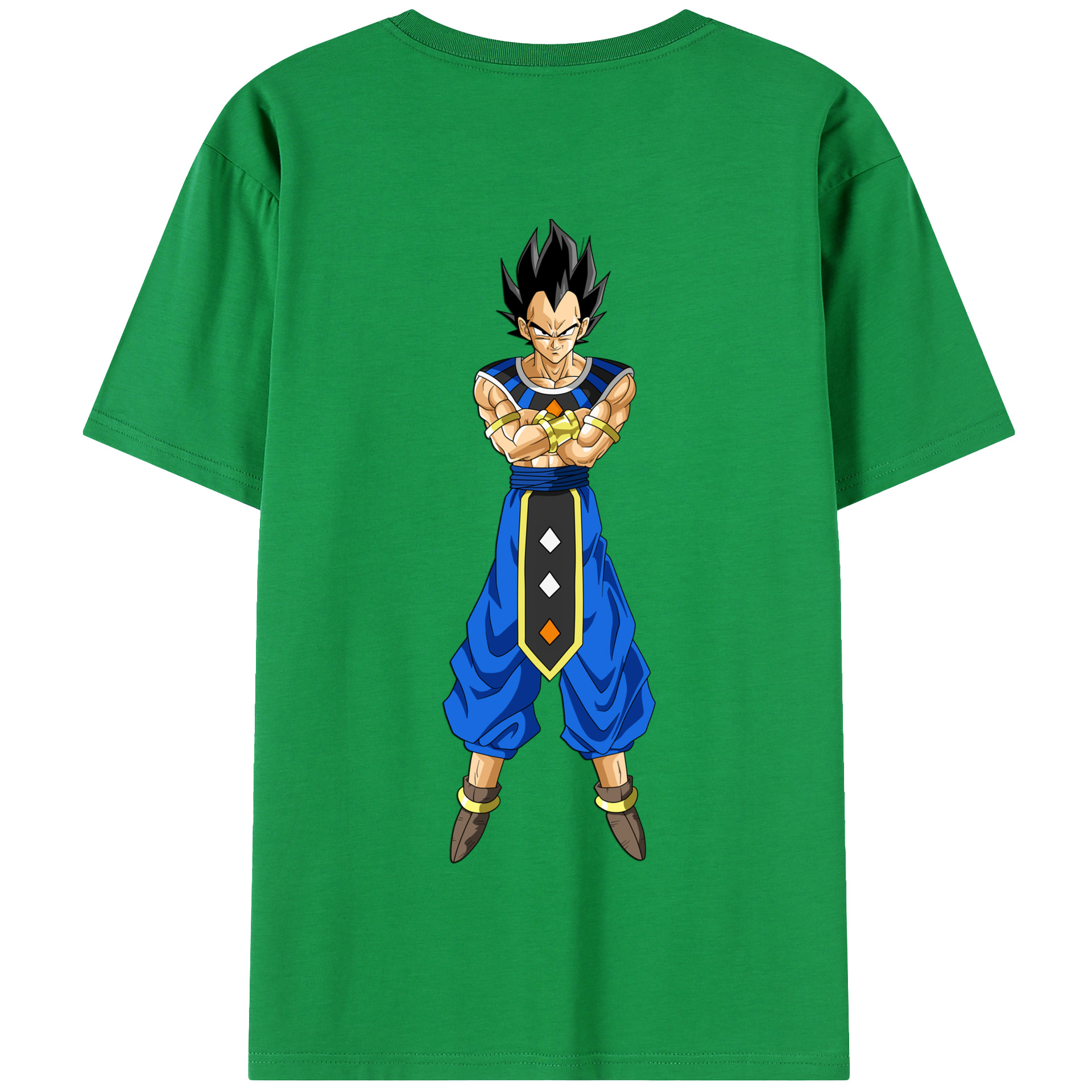 （画像用） ドラゴンボール ベジータ四世（Bejīta Yonsei）DRAGON BALL Vegeta IV 綿100％半袖Tシャツ（背面プリント）