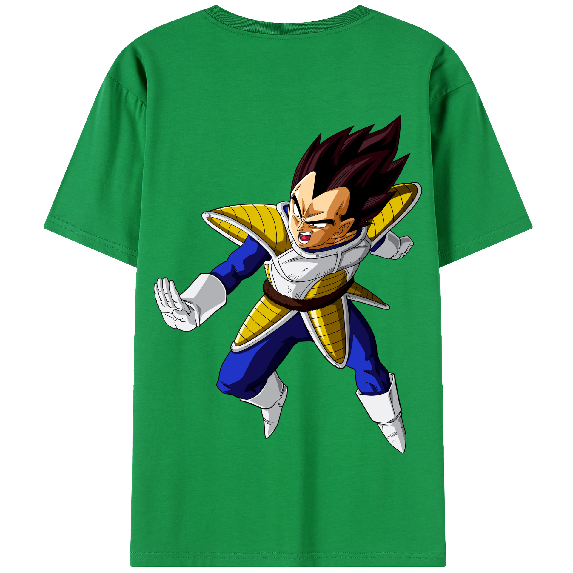 （画像用） ドラゴンボール ベジータ四世（Bejīta Yonsei）DRAGON BALL Vegeta IV 綿100％半袖Tシャツ（背面プリント）
