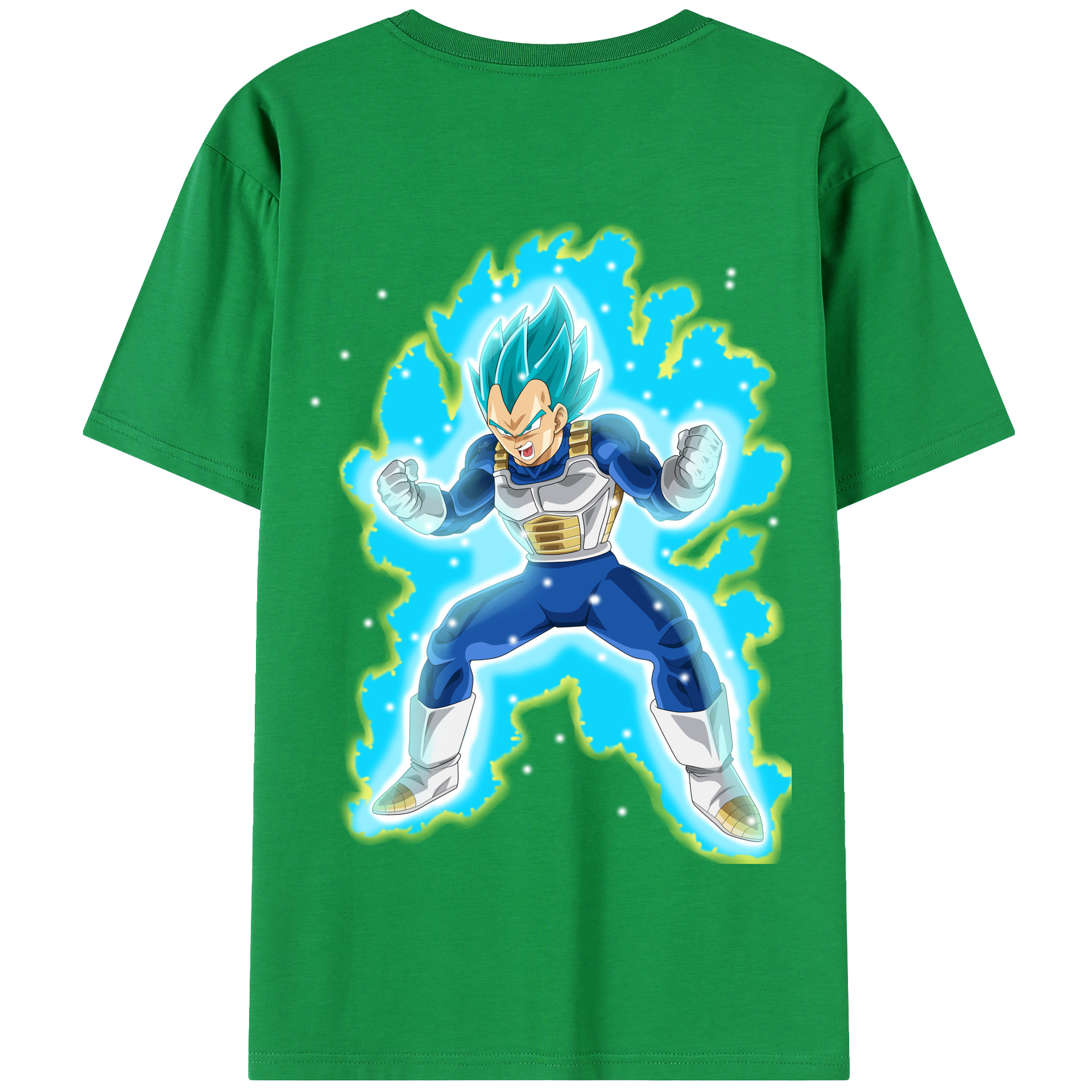 （画像用） ドラゴンボール ベジータ四世（Bejīta Yonsei）DRAGON BALL Vegeta IV 綿100％半袖Tシャツ（背面プリント）