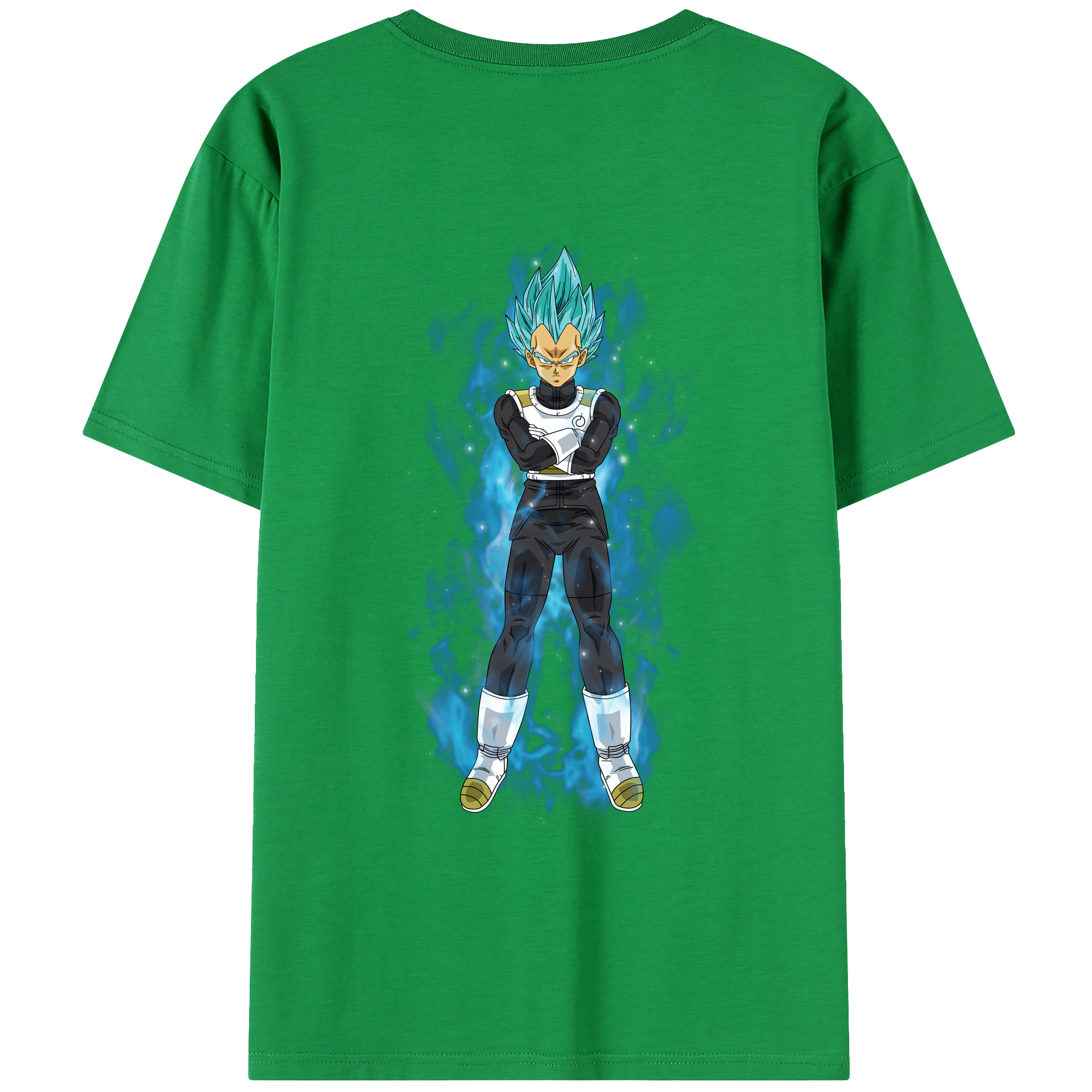 （画像用） ドラゴンボール ベジータ四世（Bejīta Yonsei）DRAGON BALL Vegeta IV 綿100％半袖Tシャツ（背面プリント）