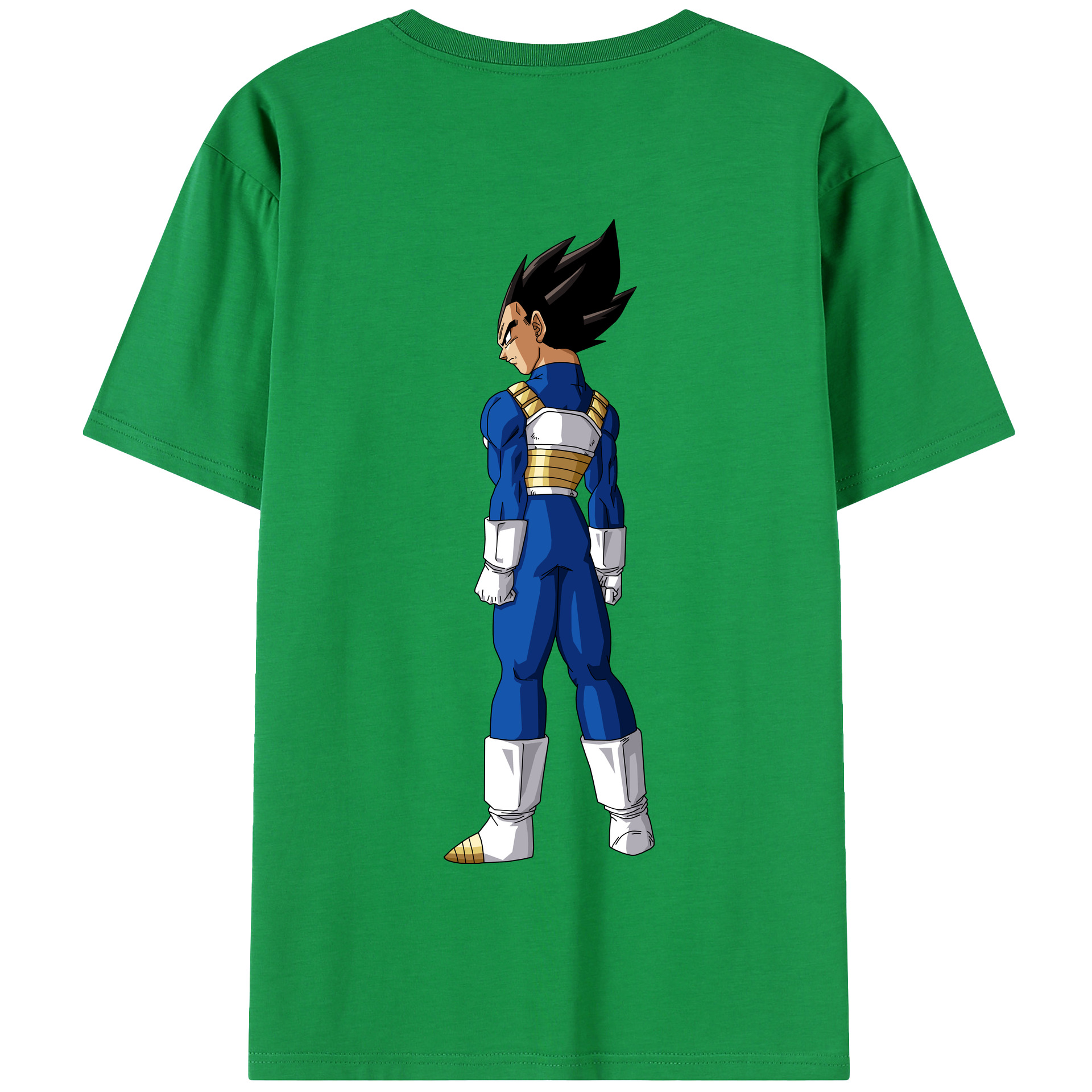（画像用） ドラゴンボール ベジータ四世（Bejīta Yonsei）DRAGON BALL Vegeta IV 綿100％半袖Tシャツ（背面プリント）