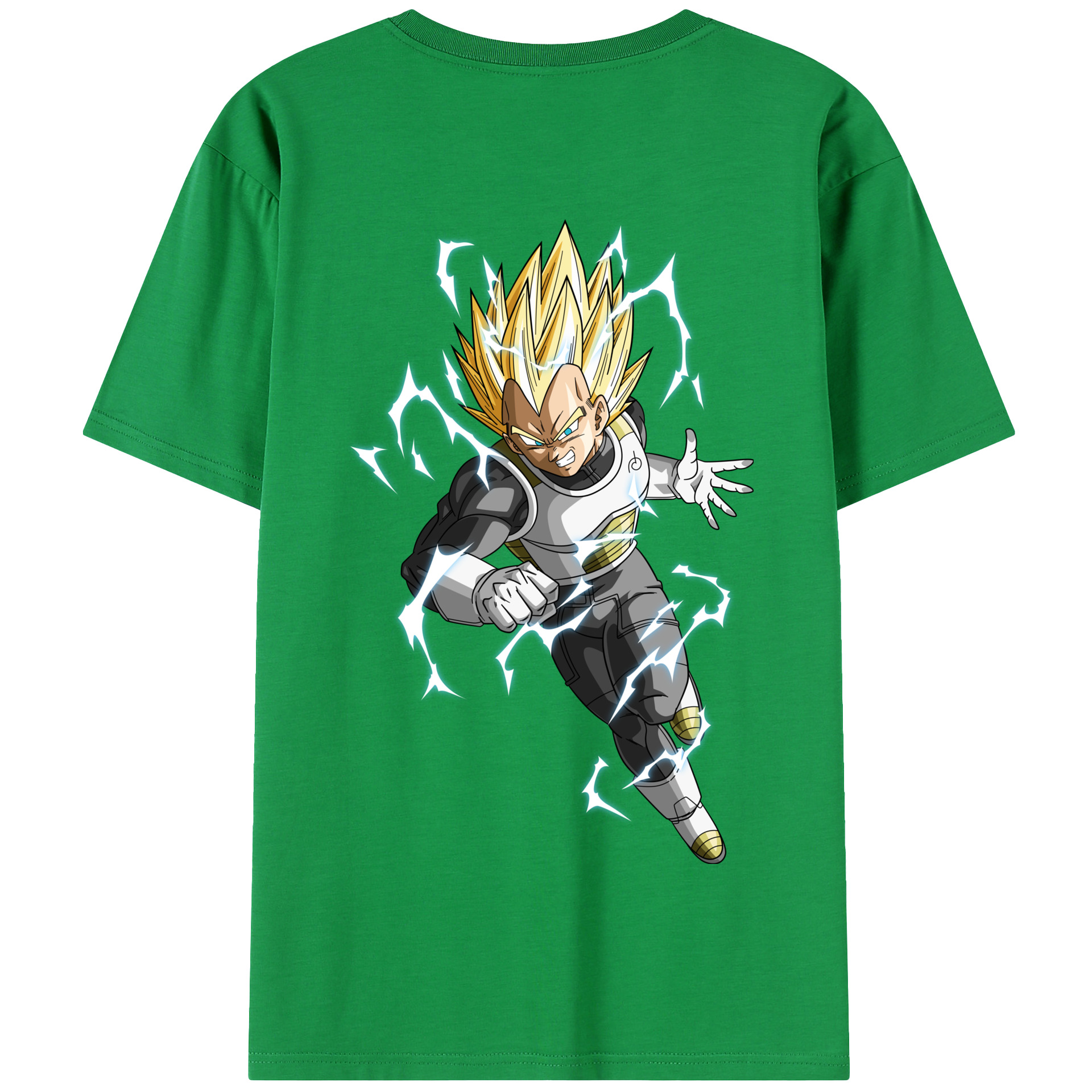 （画像用） ドラゴンボール ベジータ四世（Bejīta Yonsei）DRAGON BALL Vegeta IV 綿100％半袖Tシャツ（背面プリント）