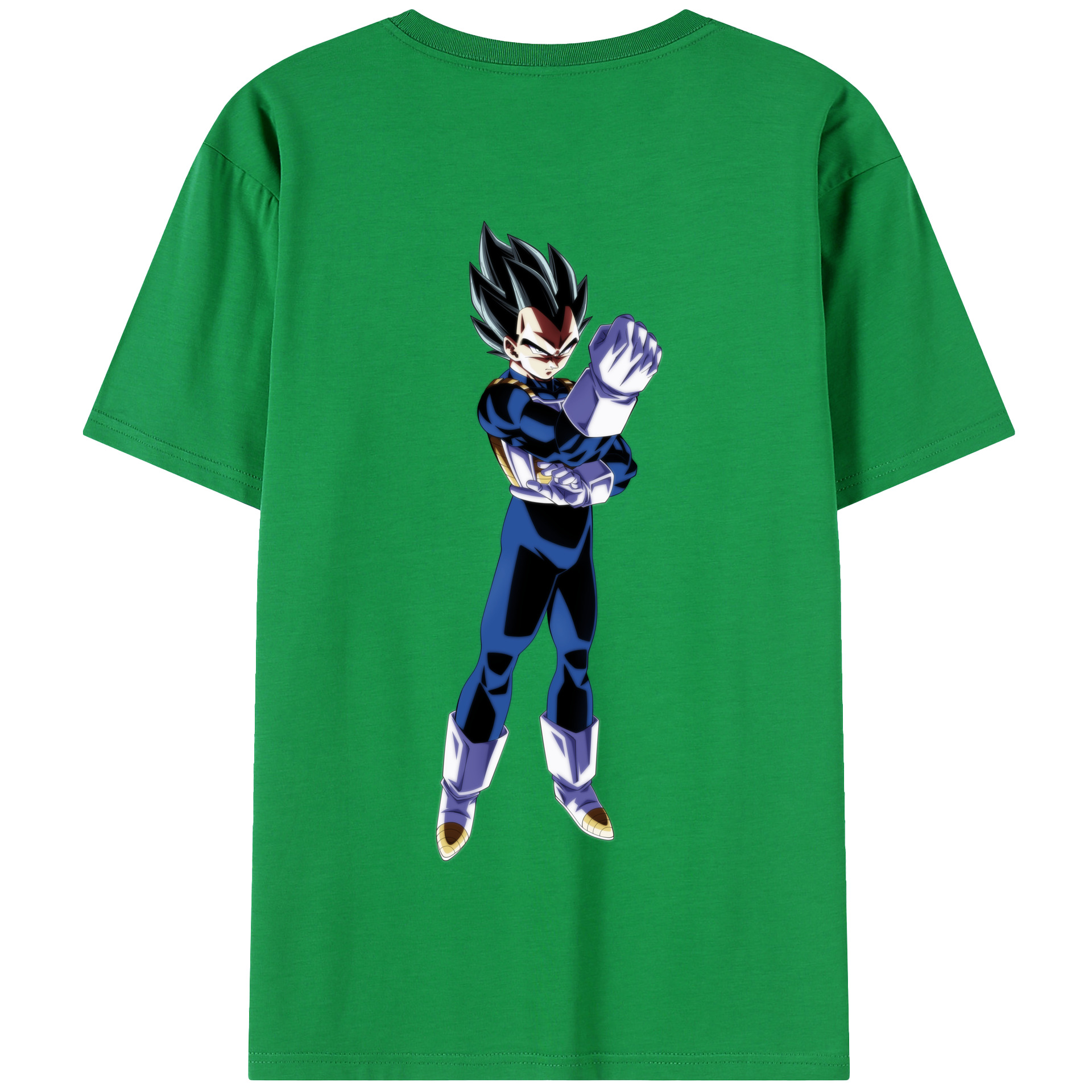 （画像用） ドラゴンボール ベジータ四世（Bejīta Yonsei）DRAGON BALL Vegeta IV 綿100％半袖Tシャツ（背面プリント）