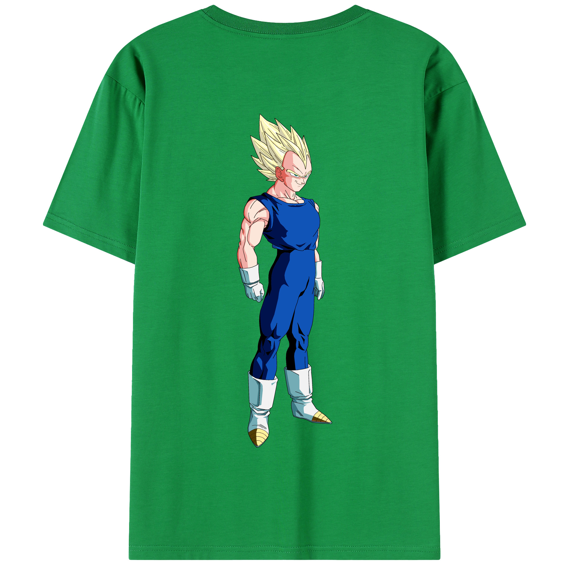 （画像用） ドラゴンボール ベジータ四世（Bejīta Yonsei）DRAGON BALL Vegeta IV 綿100％半袖Tシャツ（背面プリント）