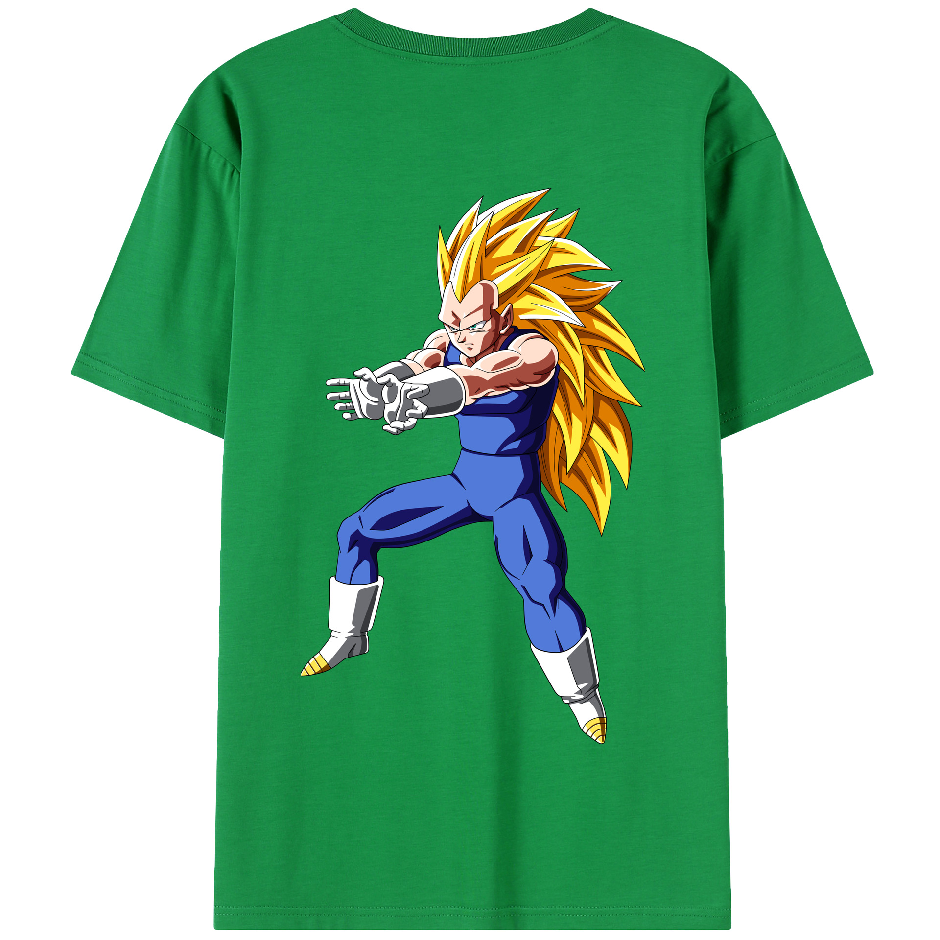 （画像用） ドラゴンボール ベジータ四世（Bejīta Yonsei）DRAGON BALL Vegeta IV 綿100％半袖Tシャツ（背面プリント）