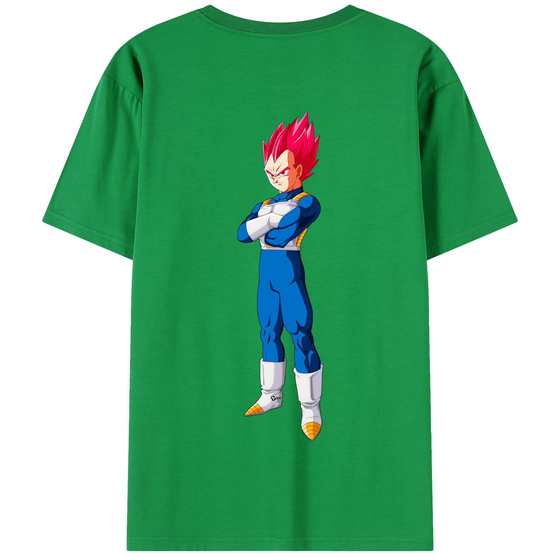 （画像用） ドラゴンボール ベジータ四世（Bejīta Yonsei）DRAGON BALL Vegeta IV 綿100％半袖Tシャツ（背面プリント）