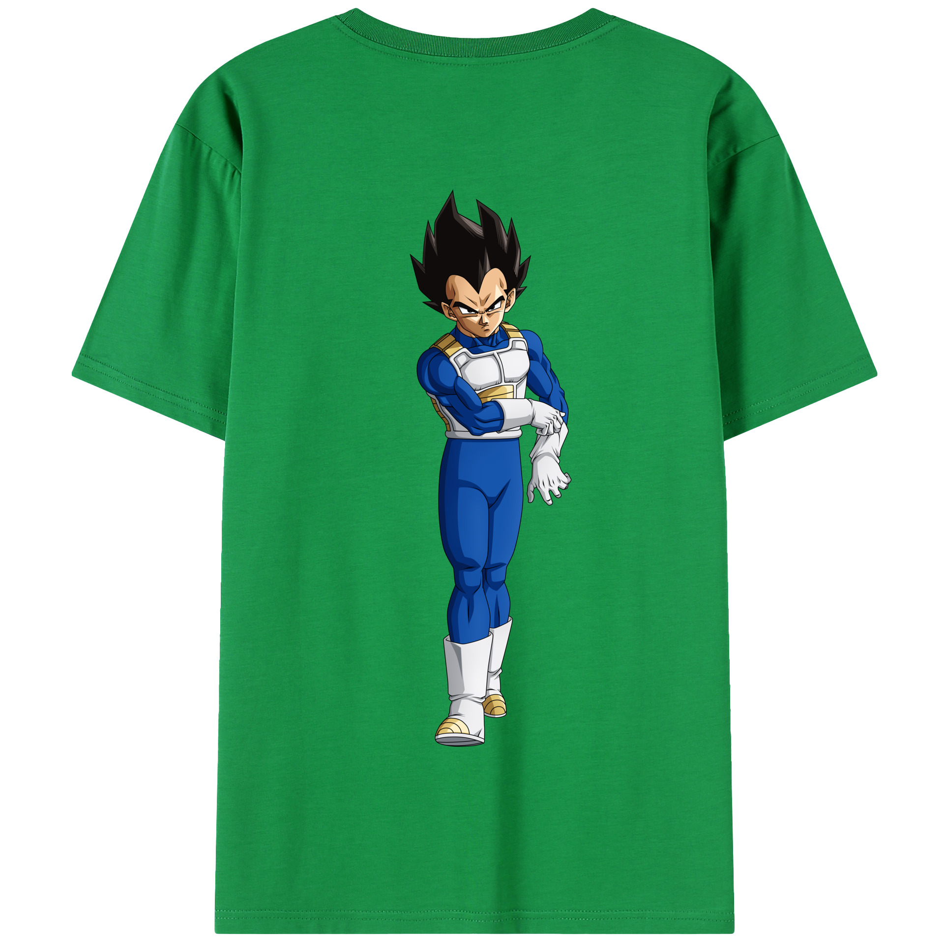 （画像用） ドラゴンボール ベジータ四世（Bejīta Yonsei）DRAGON BALL Vegeta IV 綿100％半袖Tシャツ（背面プリント）