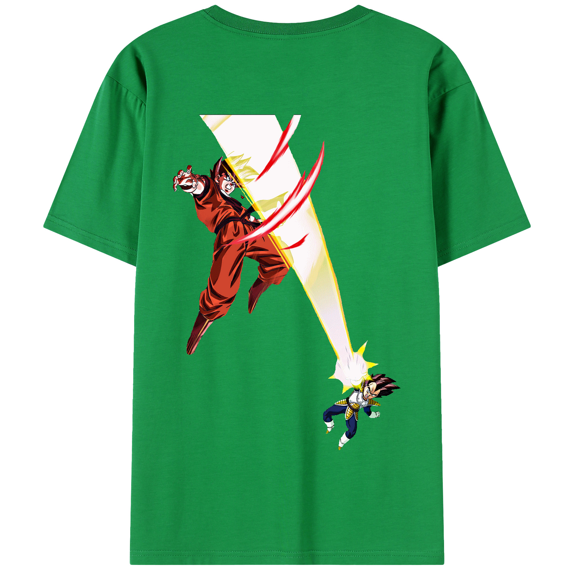 （画像用） ドラゴンボール ベジータ四世（Bejīta Yonsei）DRAGON BALL Vegeta IV 綿100％半袖Tシャツ（背面プリント）
