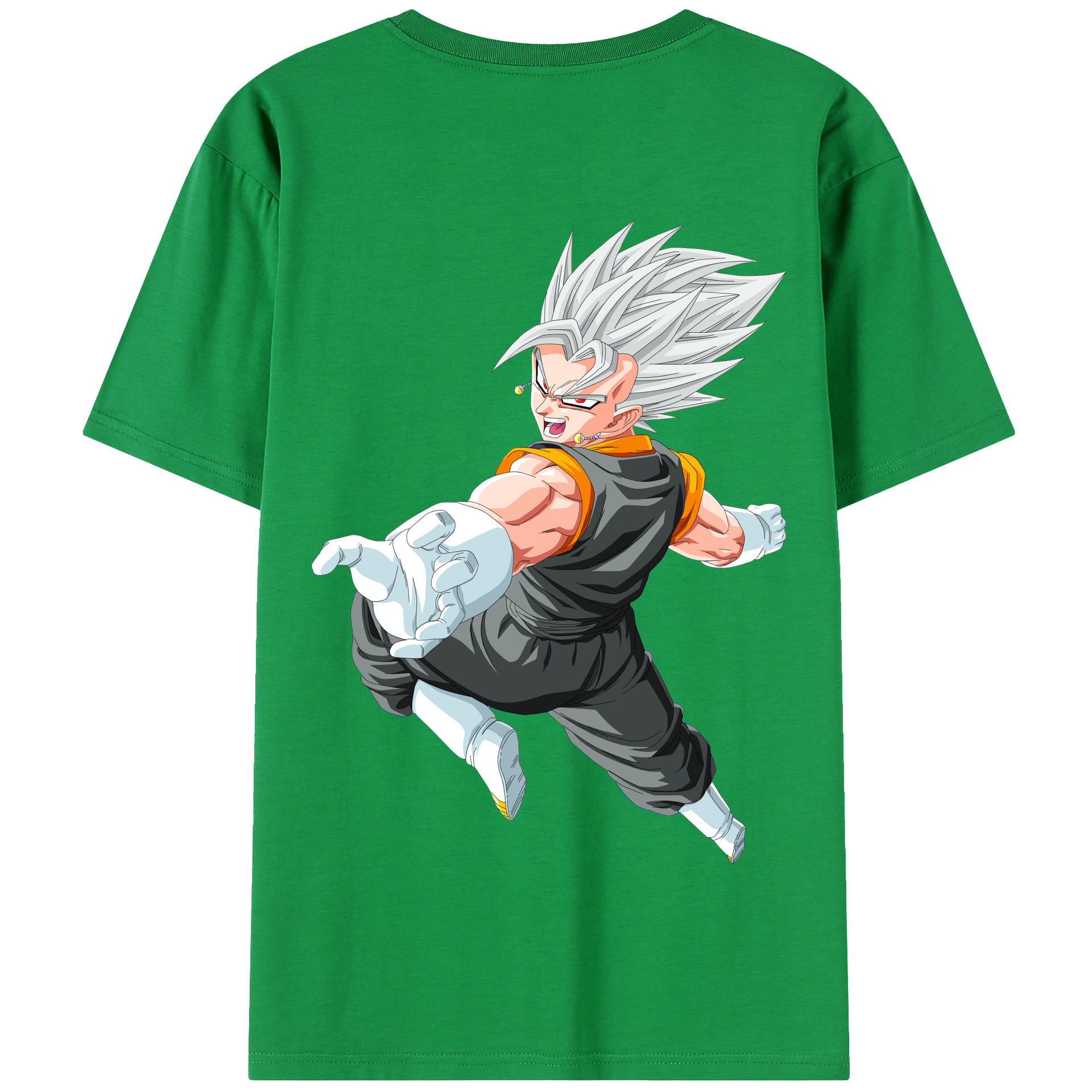 （画像用） ドラゴンボール ベジータ四世（Bejīta Yonsei）DRAGON BALL Vegeta IV 綿100％半袖Tシャツ（背面プリント）