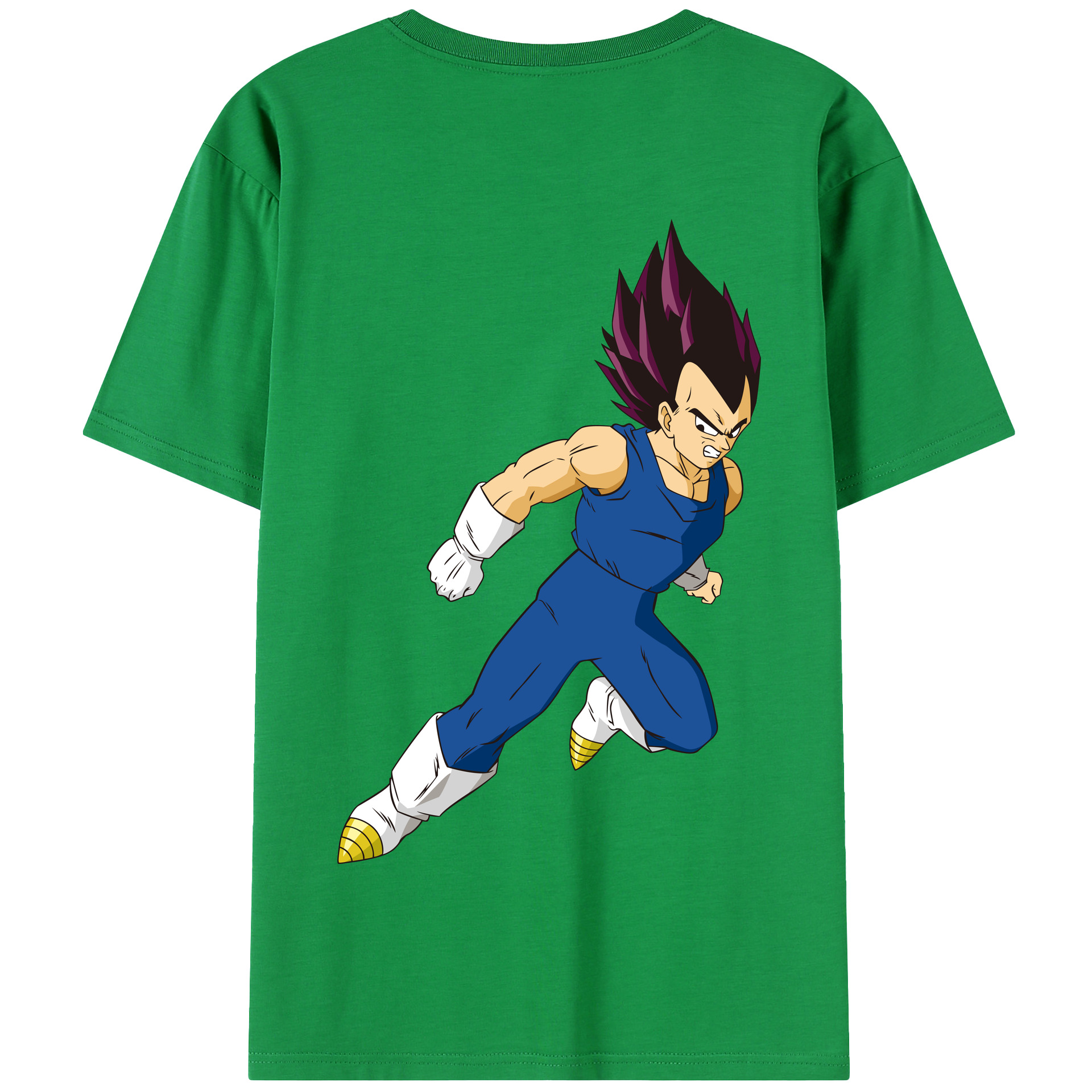 （画像用） ドラゴンボール ベジータ四世（Bejīta Yonsei）DRAGON BALL Vegeta IV 綿100％半袖Tシャツ（背面プリント）