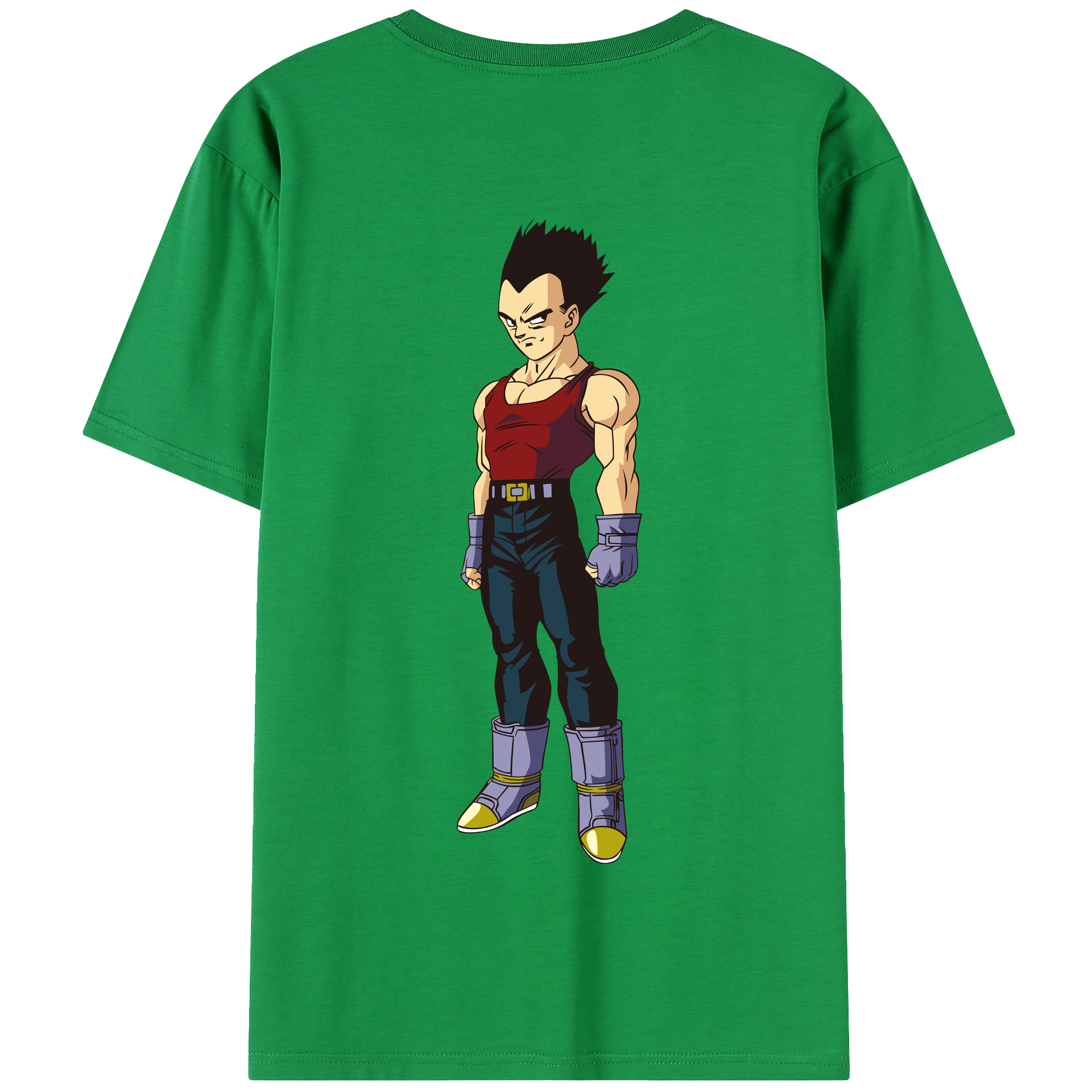 （画像用） ドラゴンボール ベジータ四世（Bejīta Yonsei）DRAGON BALL Vegeta IV 綿100％半袖Tシャツ（背面プリント）