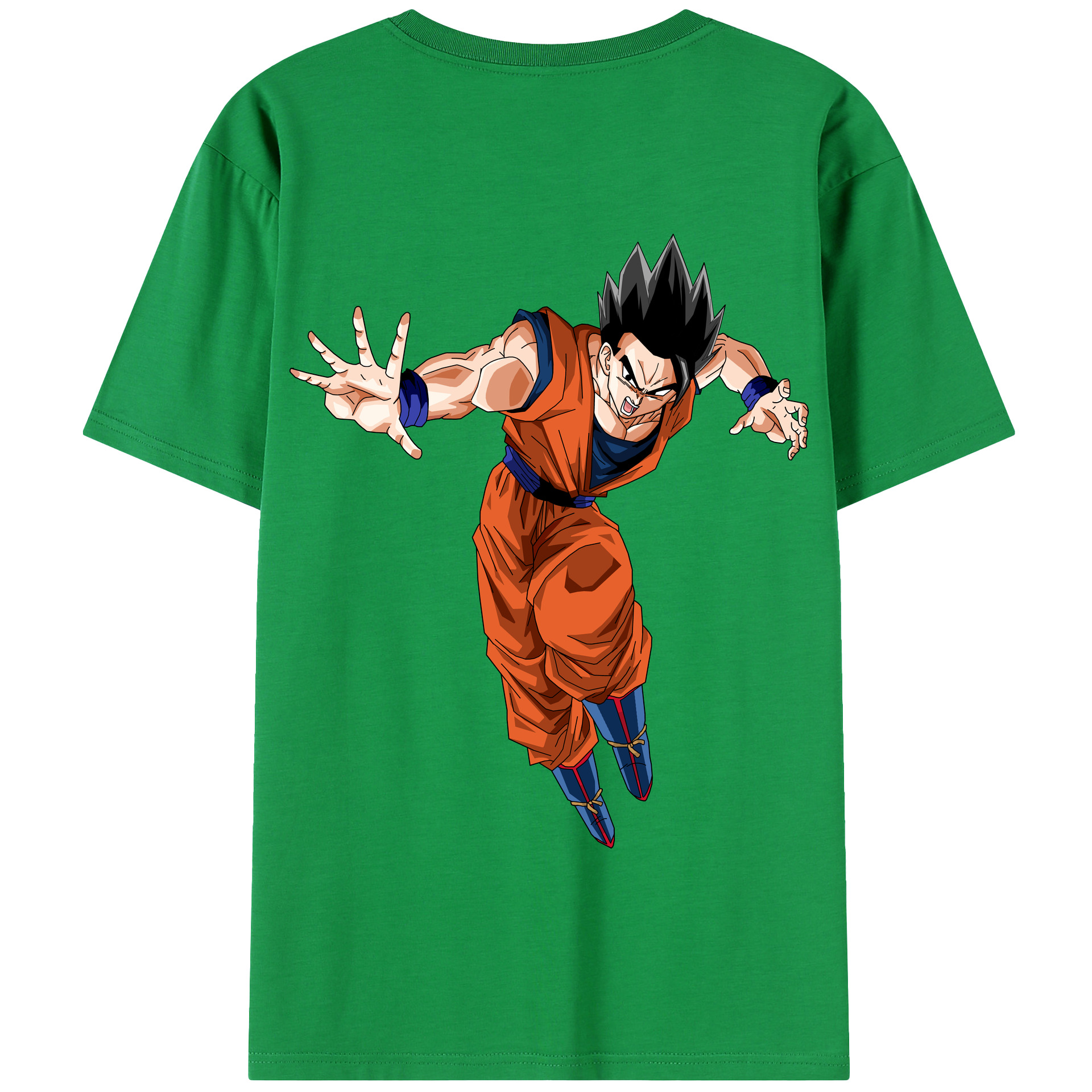 （画像用） ドラゴンボール 孫 悟飯（そんごはん）DRAGON BALL Son Gohan 綿100％半袖Tシャツ（背面プリント）