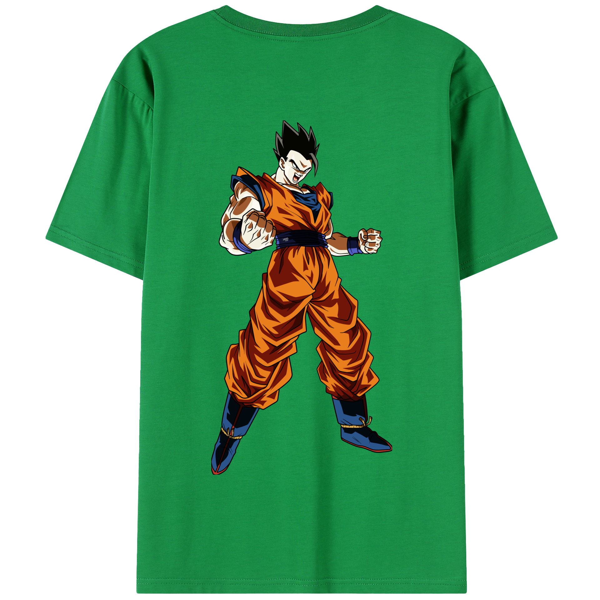 （画像用） ドラゴンボール 孫 悟飯（そんごはん）DRAGON BALL Son Gohan 綿100％半袖Tシャツ（背面プリント）