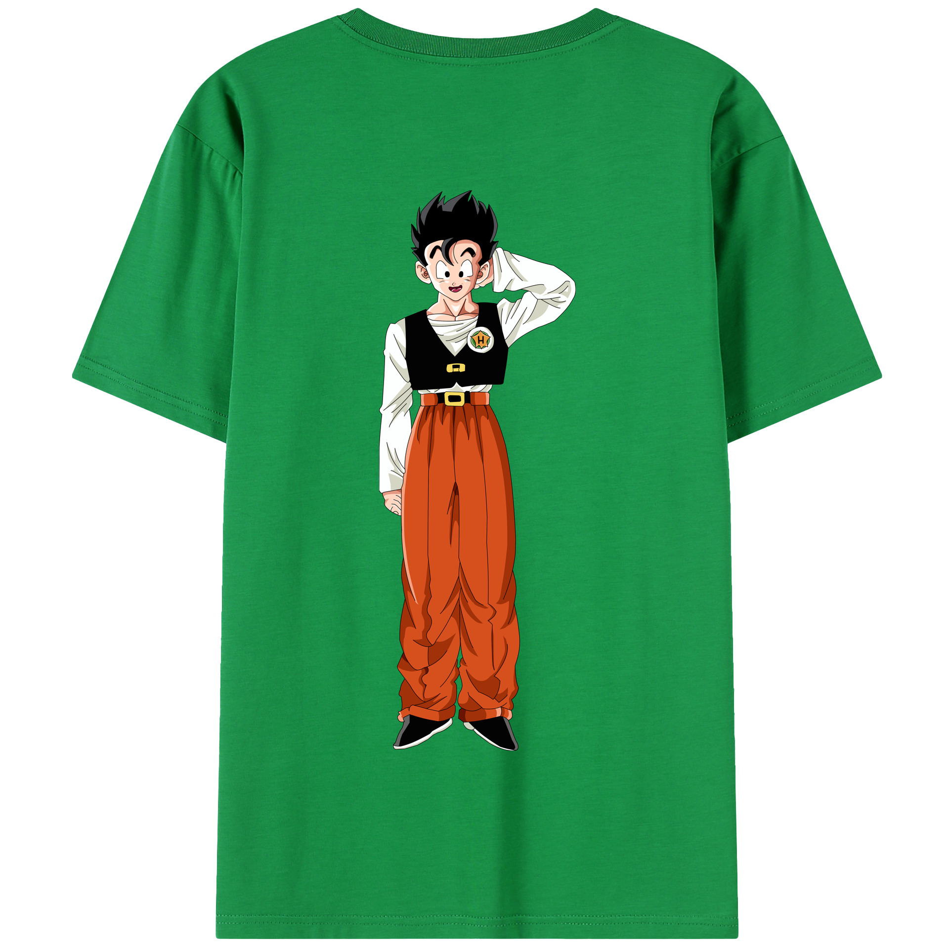 （画像用） ドラゴンボール 孫 悟飯（そんごはん）DRAGON BALL Son Gohan 綿100％半袖Tシャツ（背面プリント）