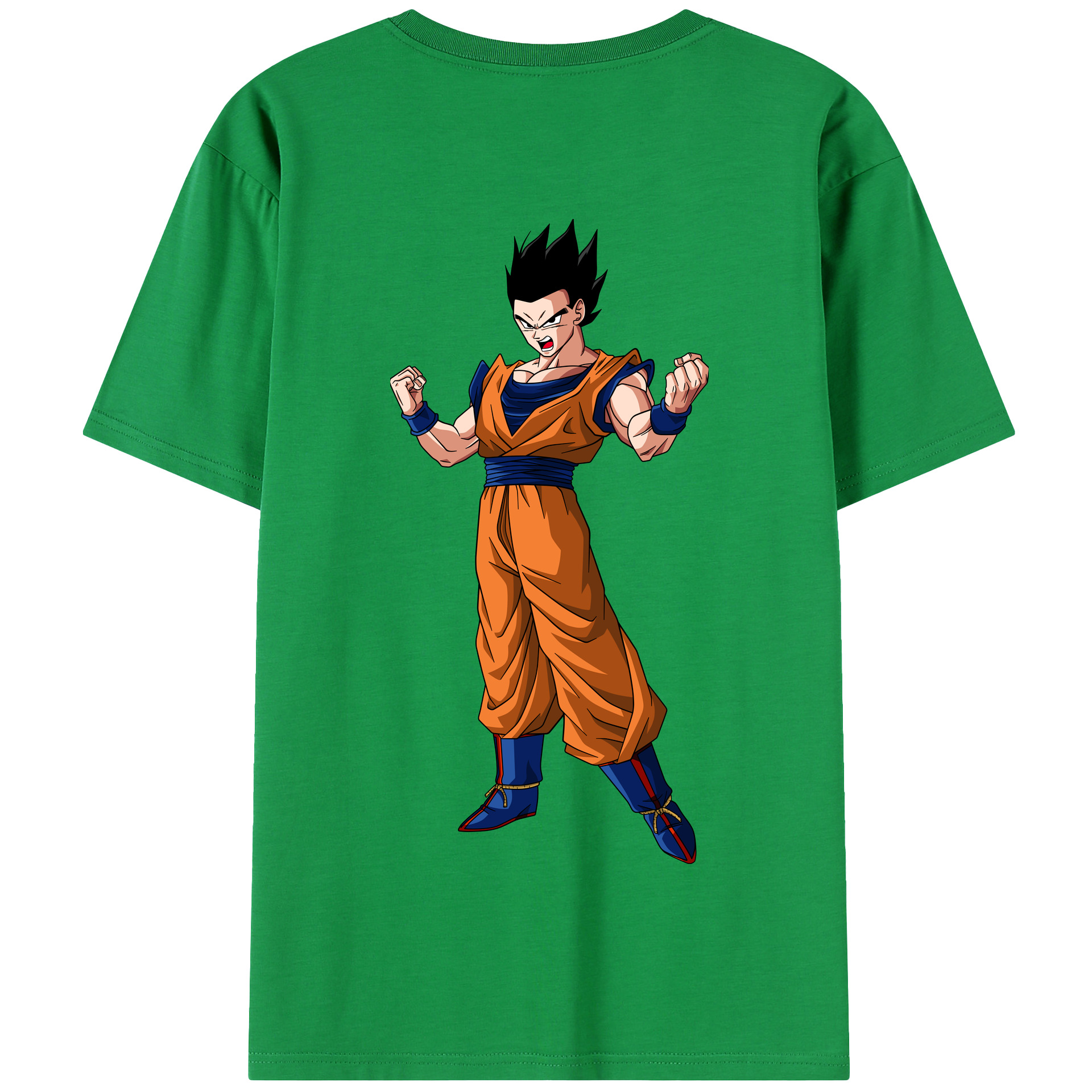 （画像用） ドラゴンボール 孫 悟飯（そんごはん）DRAGON BALL Son Gohan 綿100％半袖Tシャツ（背面プリント）