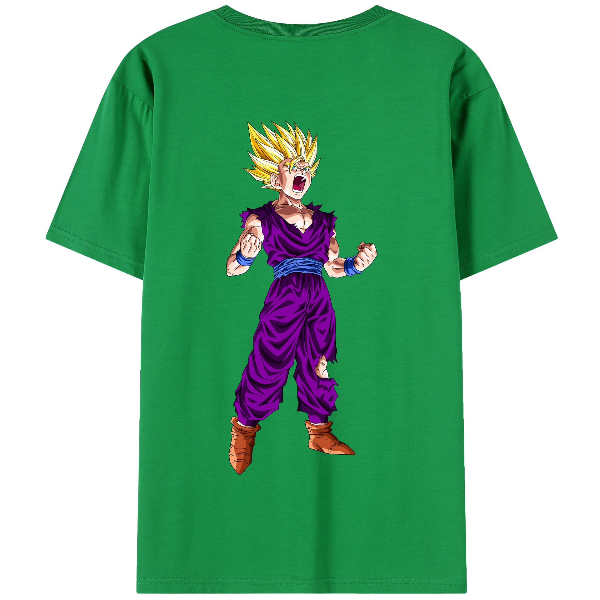 （画像用） ドラゴンボール 孫 悟飯（そんごはん）DRAGON BALL Son Gohan 綿100％半袖Tシャツ（背面プリント）