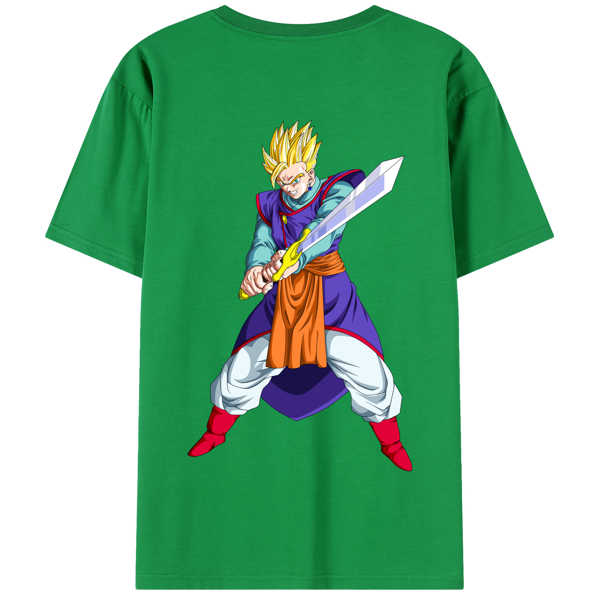 （画像用） ドラゴンボール 孫 悟飯（そんごはん）DRAGON BALL Son Gohan 綿100％半袖Tシャツ（背面プリント）