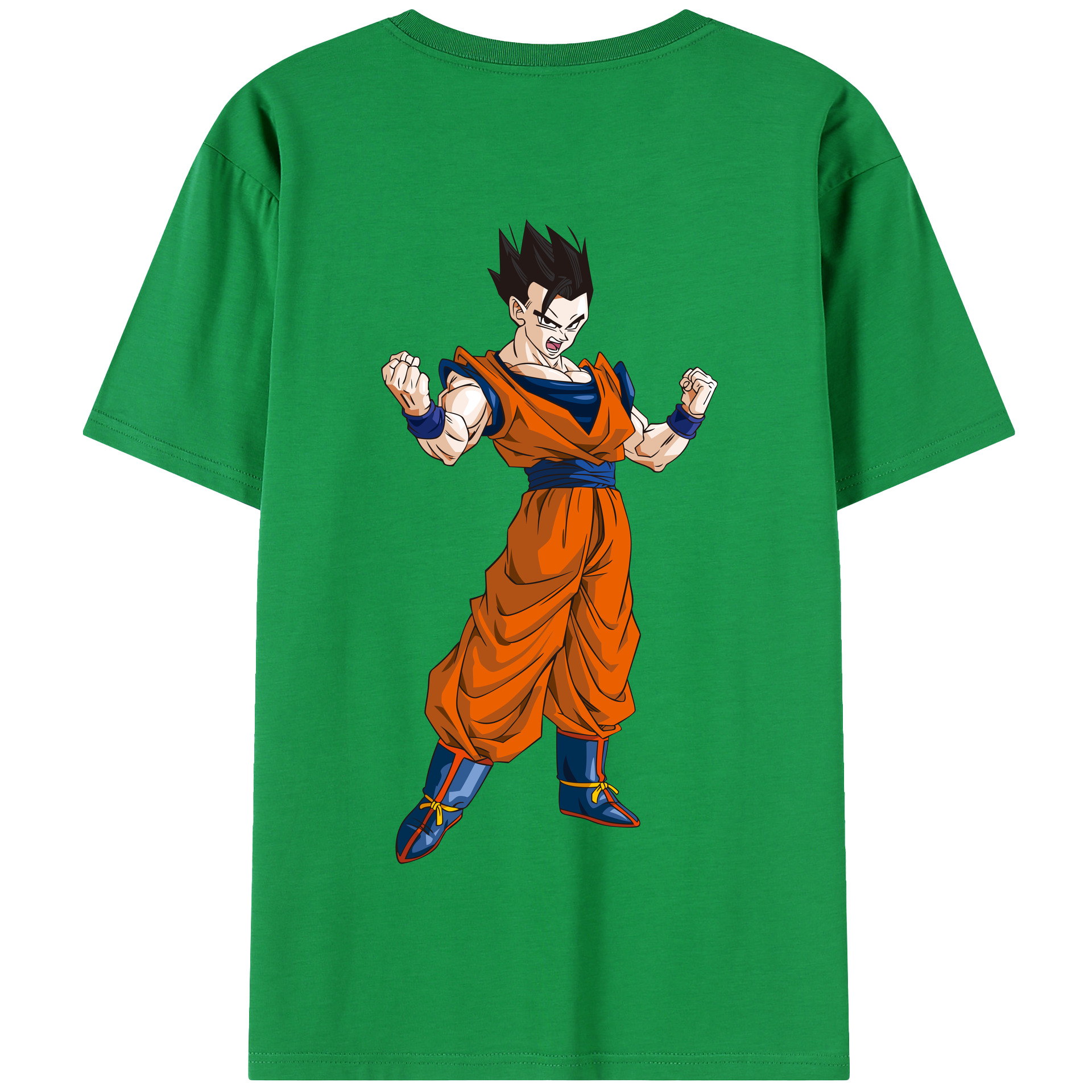 （画像用） ドラゴンボール 孫 悟飯（そんごはん）DRAGON BALL Son Gohan 綿100％半袖Tシャツ（背面プリント）