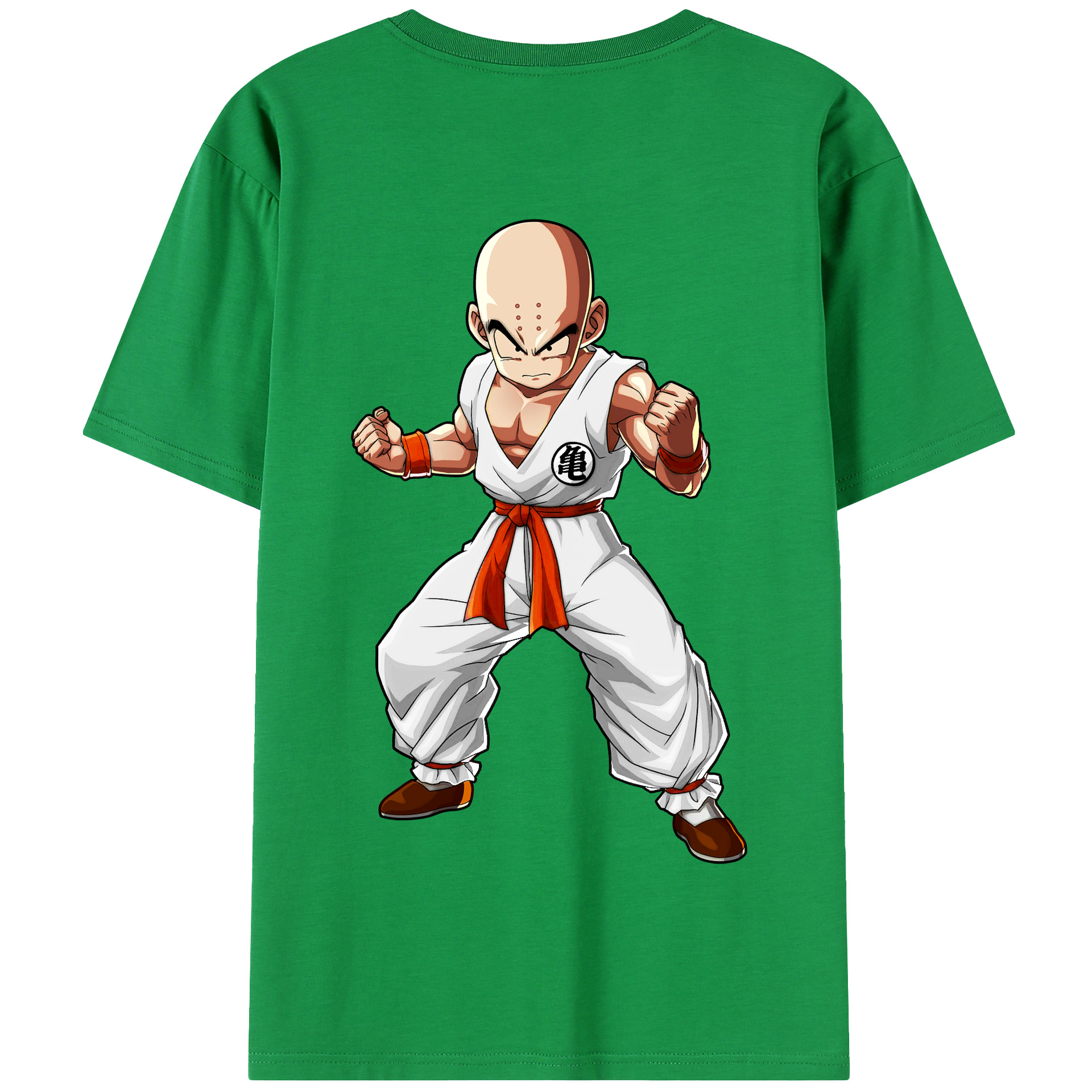 （画像用） ドラゴンボール クリリン DRAGON BALL krillin 綿100％半袖Tシャツ（背面プリント）