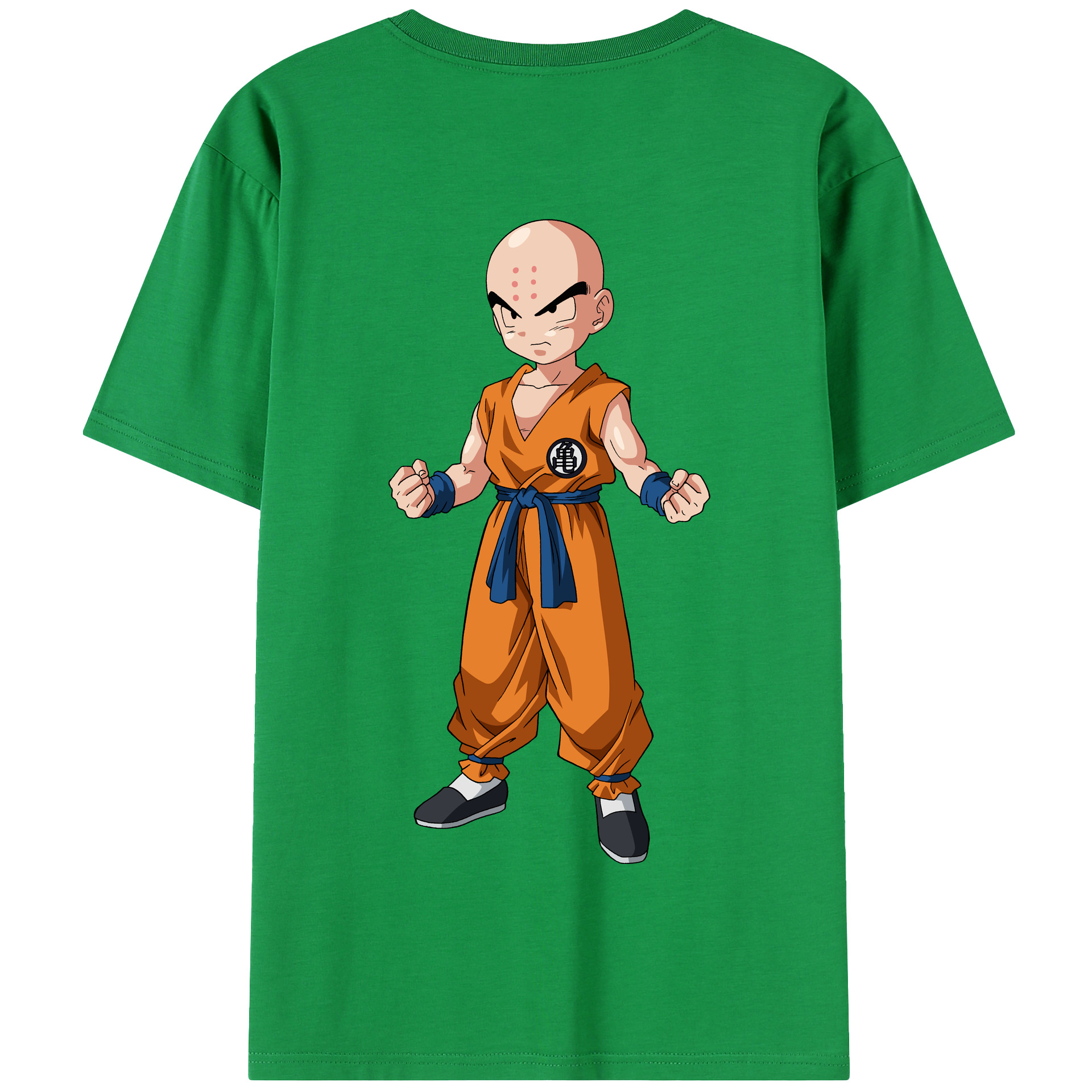 （画像用） ドラゴンボール クリリン DRAGON BALL krillin 綿100％半袖Tシャツ（背面プリント）