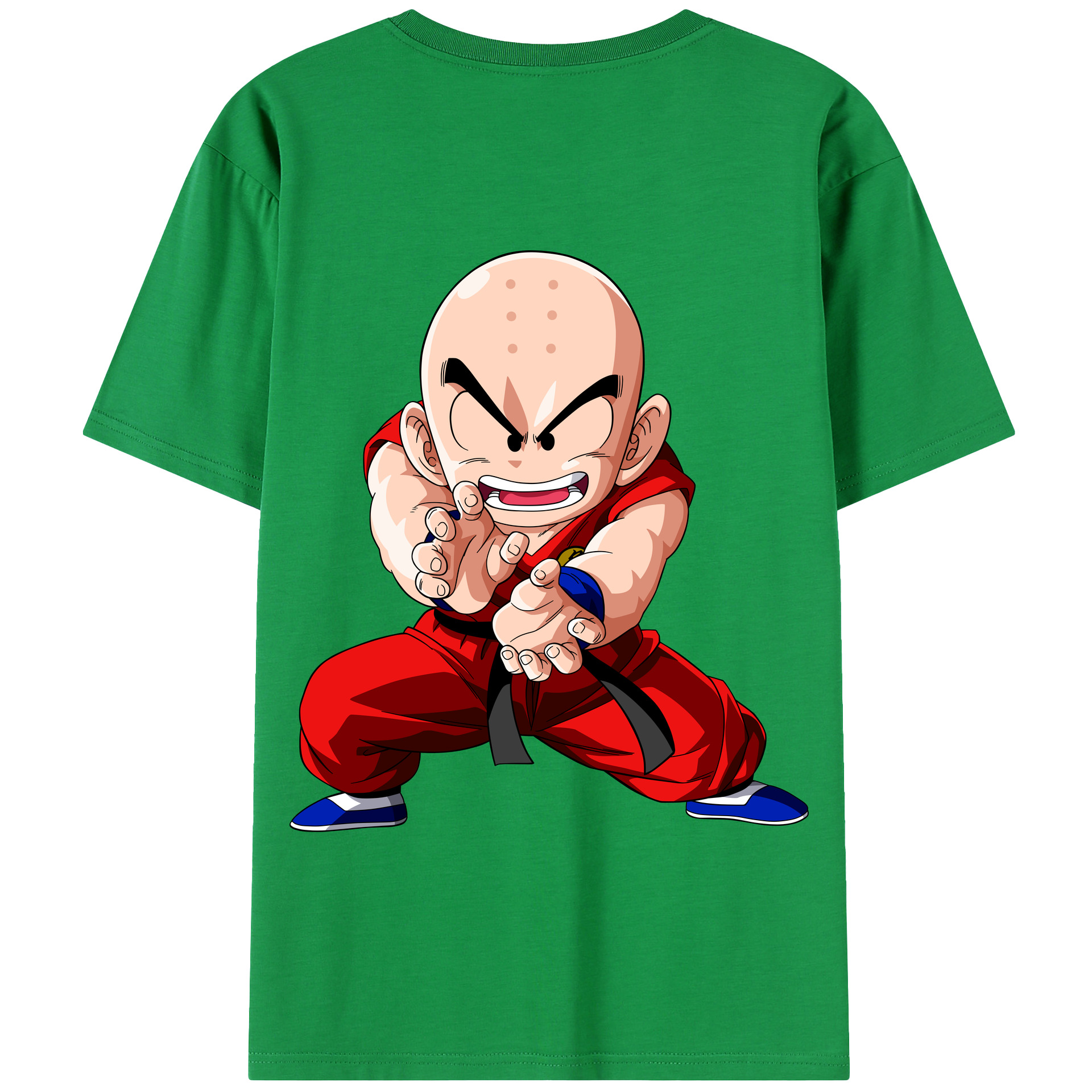 （画像用） ドラゴンボール クリリン DRAGON BALL krillin 綿100％半袖Tシャツ（背面プリント）